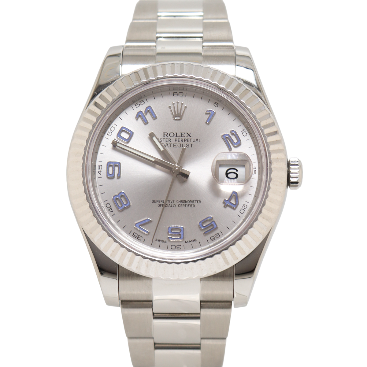 Datejust Stainless Steel 41mm Silver Arabic Dial Watch Reference#: 116334 | Jewelers
