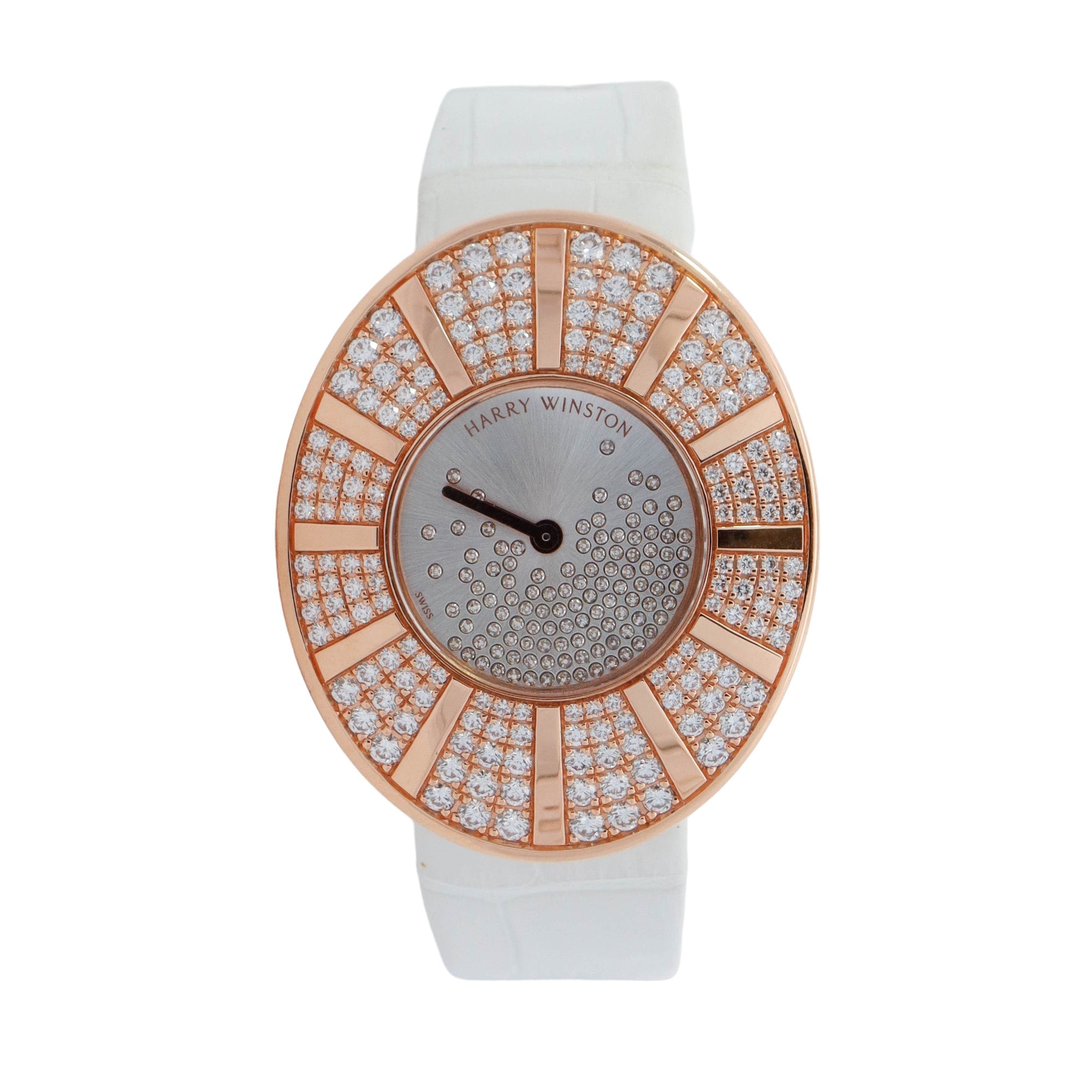 Harry Winston Talk To Me 33mm Silver Dial Watch Ref# TTMQHM33RR007 - Happy Jewelers Fine Jewelry Lifetime Warranty