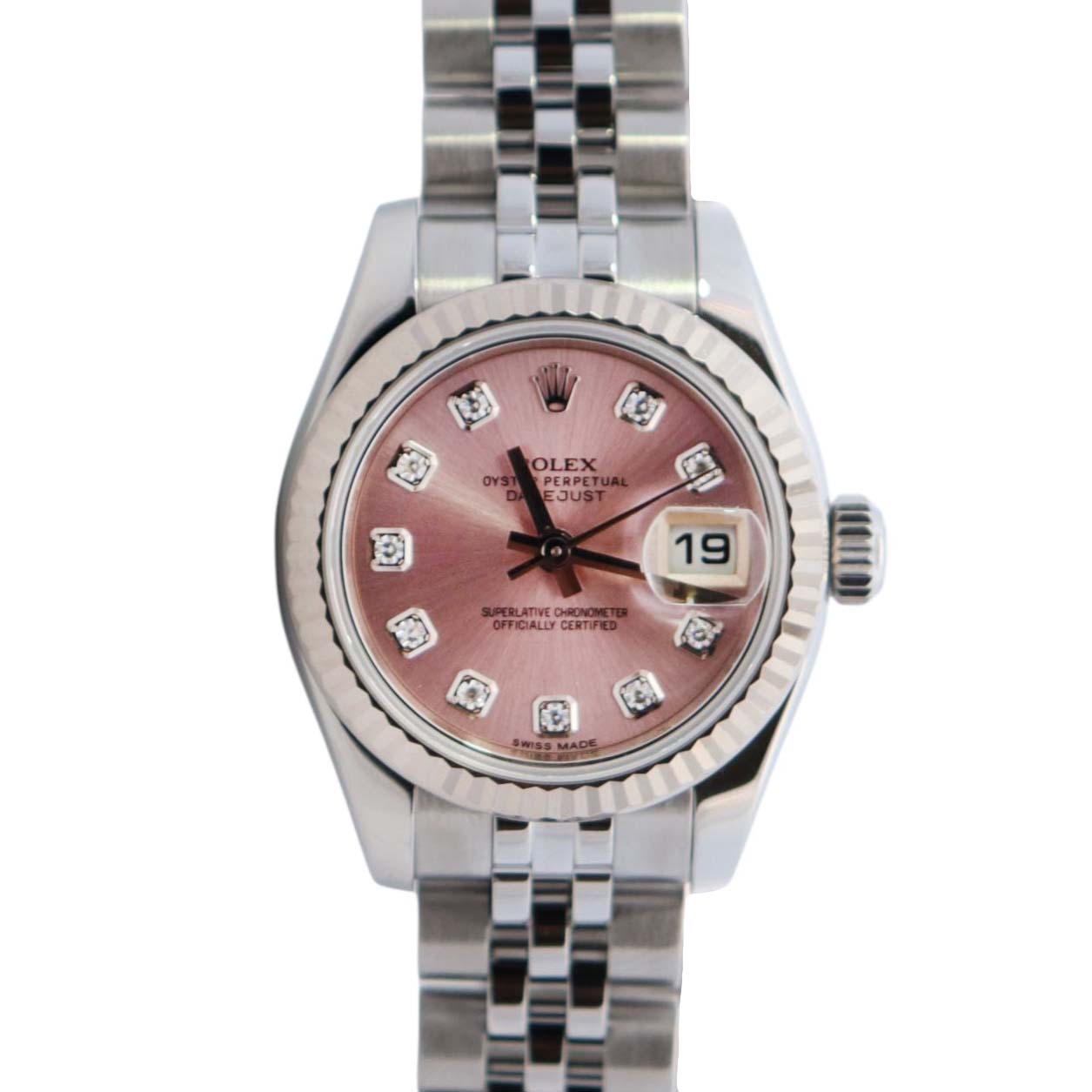 Rolex Datejust 26mm Pink Dial Watch Ref# 179174 - Happy Jewelers Fine Jewelry Lifetime Warranty