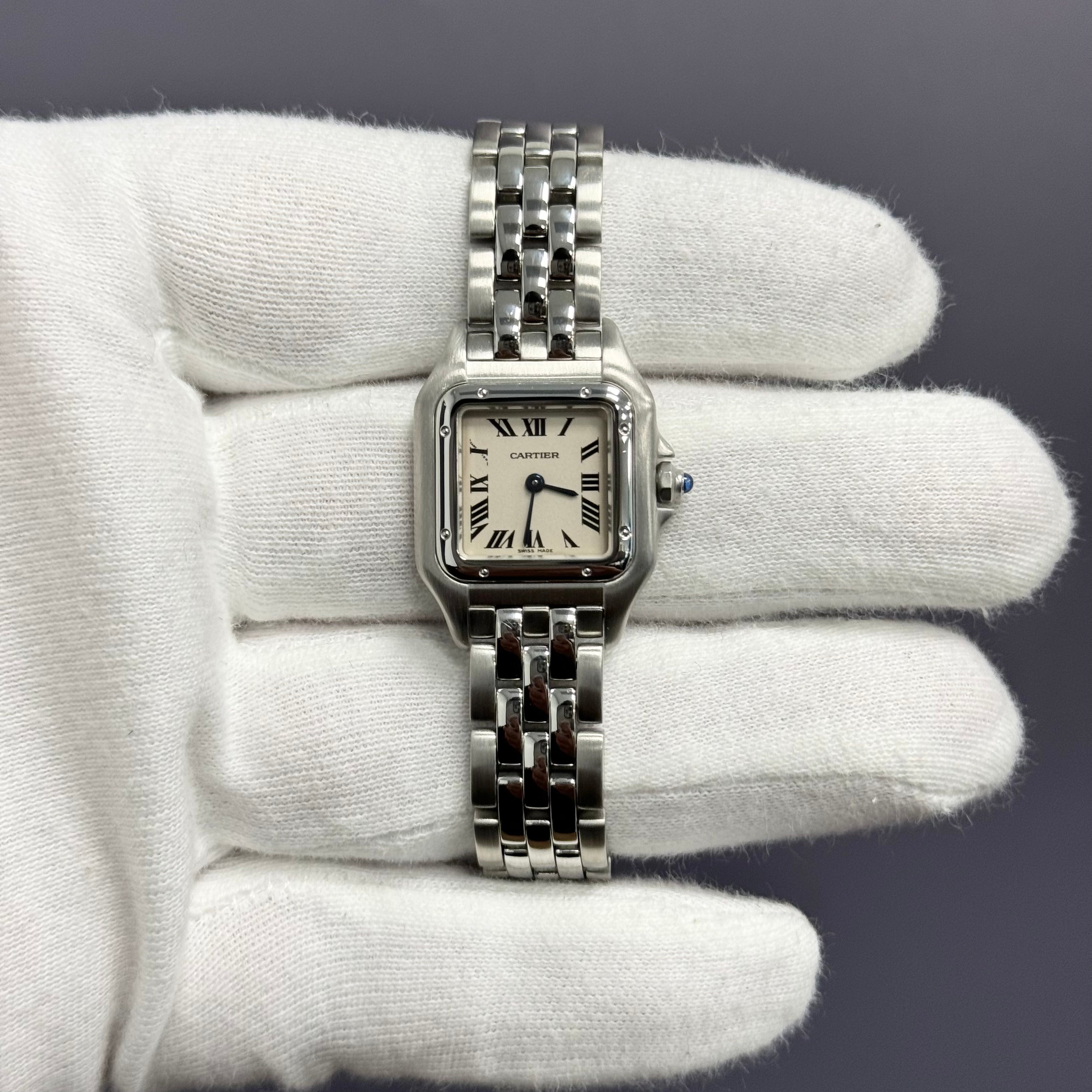 Cartier Panthere 21.5mm Ivory Dial Watch Ref# W25033P5 - Happy Jewelers Fine Jewelry Lifetime Warranty