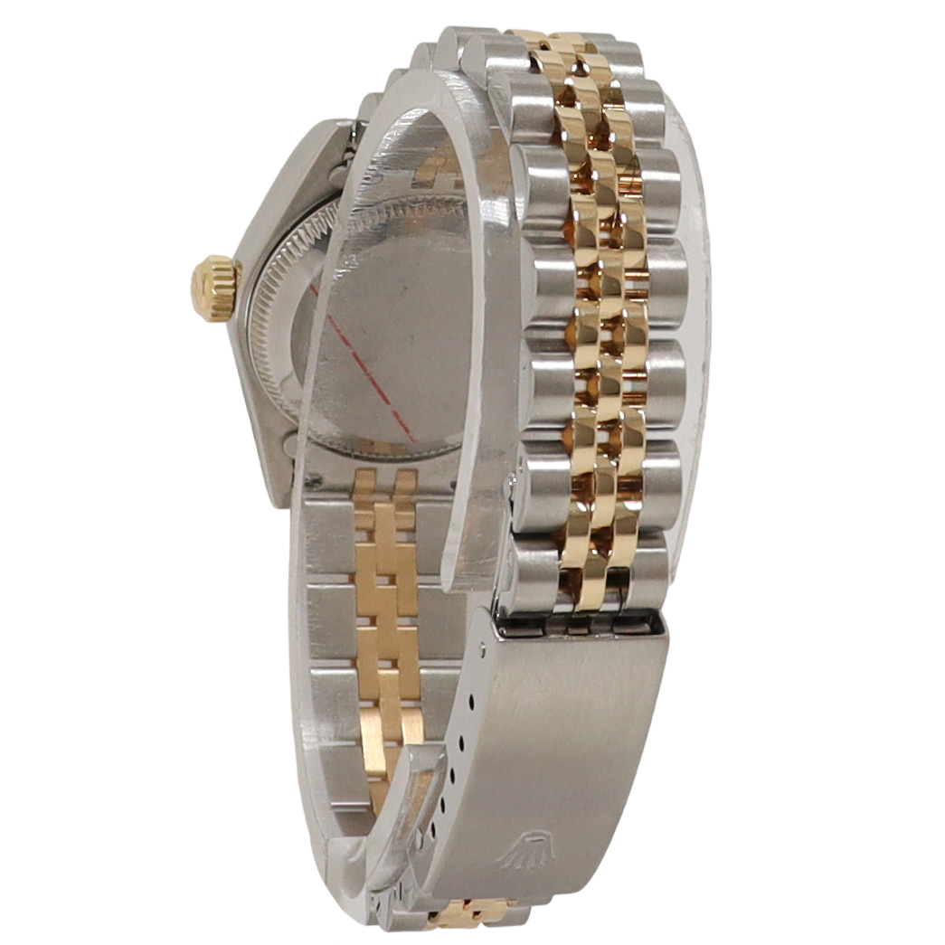 Rolex Oyster Perpetual 26mm Yellow Gold & Stainless Steel Champagne Diamond Dial Watch Reference# 76193 - Happy Jewelers Fine Jewelry Lifetime Warranty