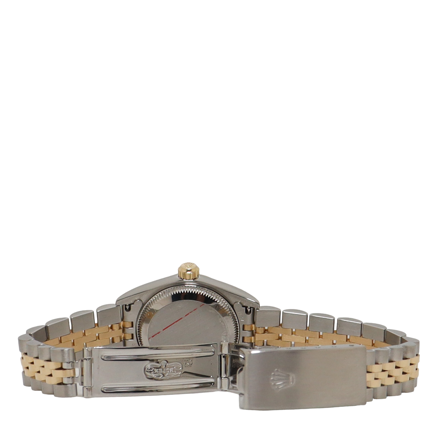 Rolex Oyster Perpetual 26mm Yellow Gold & Stainless Steel Champagne Diamond Dial Watch Reference# 76193 - Happy Jewelers Fine Jewelry Lifetime Warranty