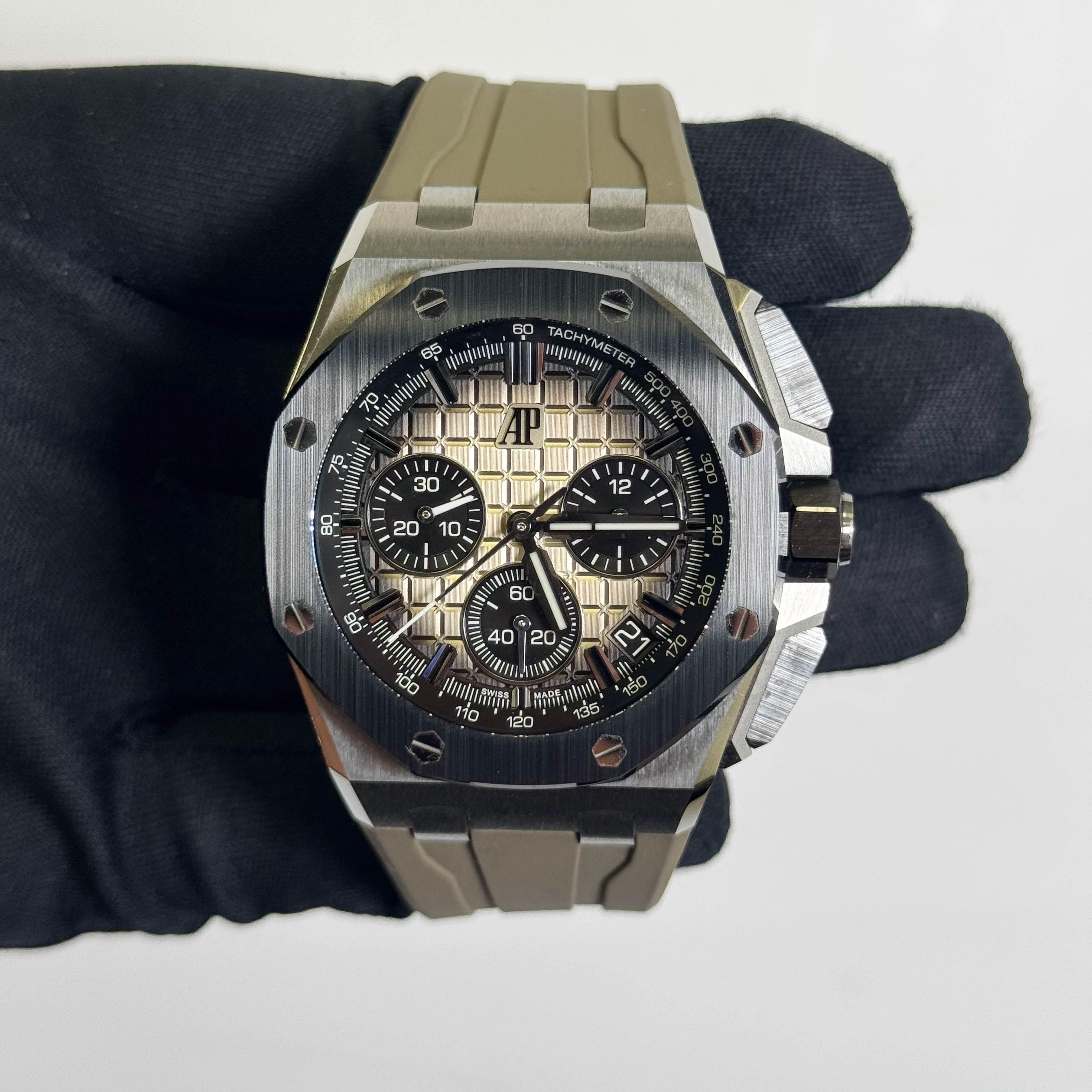 Audemars Piguet Royal Oak 43mm Smoke Light Brown Dial Watch Ref# 26420SO.OO.A600CA.01