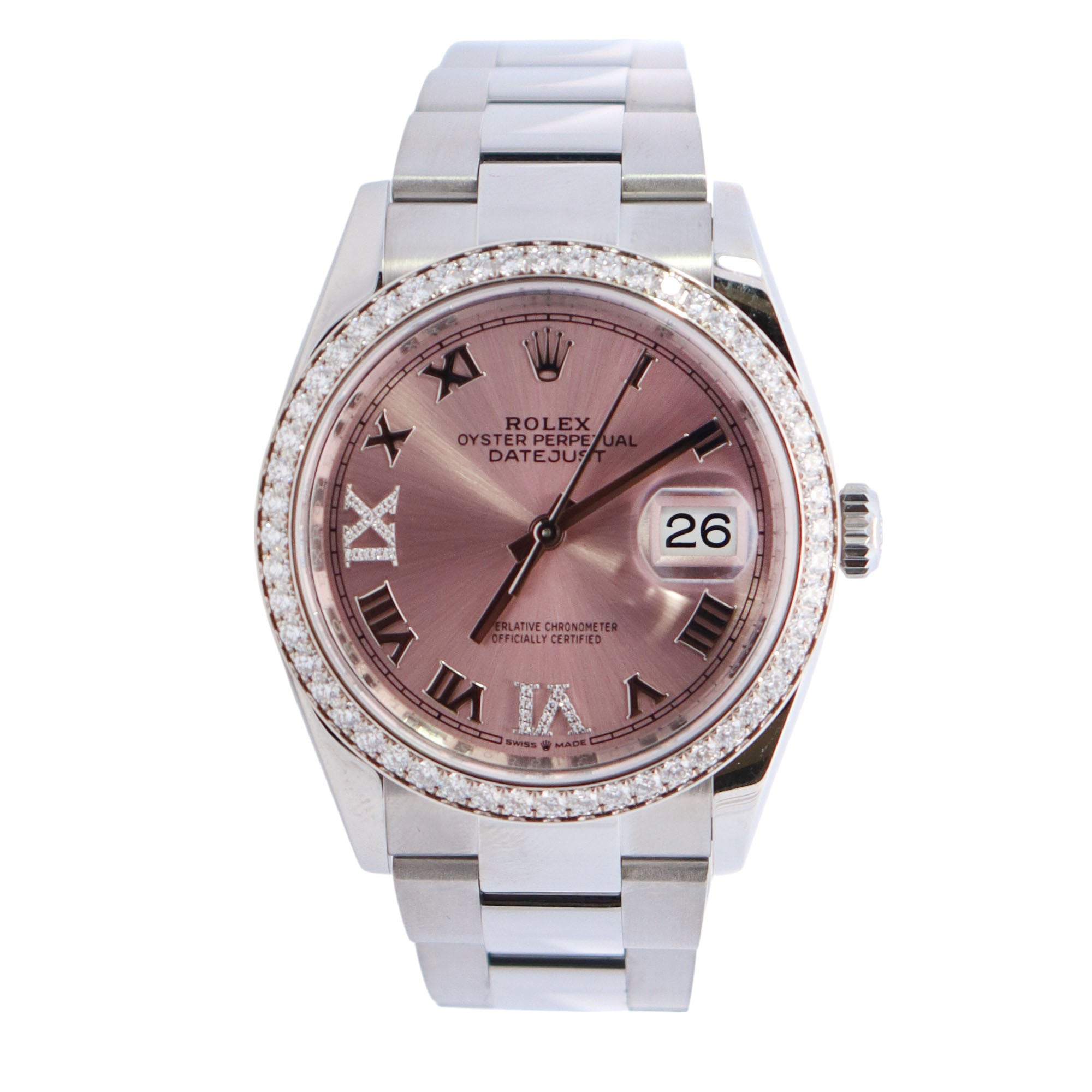 Rolex Datejust 36mm Pink Dial Watch Ref# 126284 - Happy Jewelers Fine Jewelry Lifetime Warranty