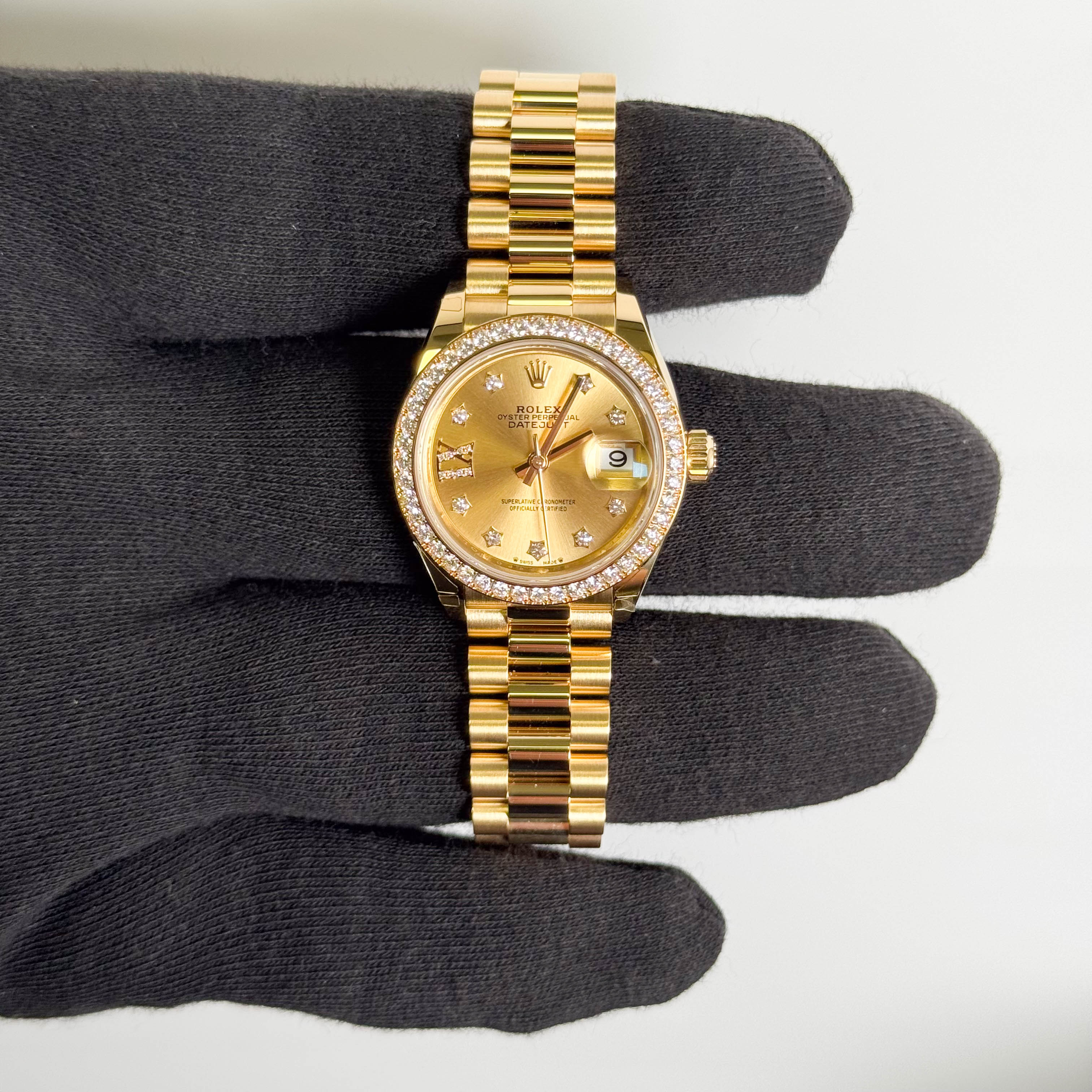 Rolex Datejust 28mm Champagne Dial Watch Ref # 279138RBR - Happy Jewelers Fine Jewelry Lifetime Warranty
