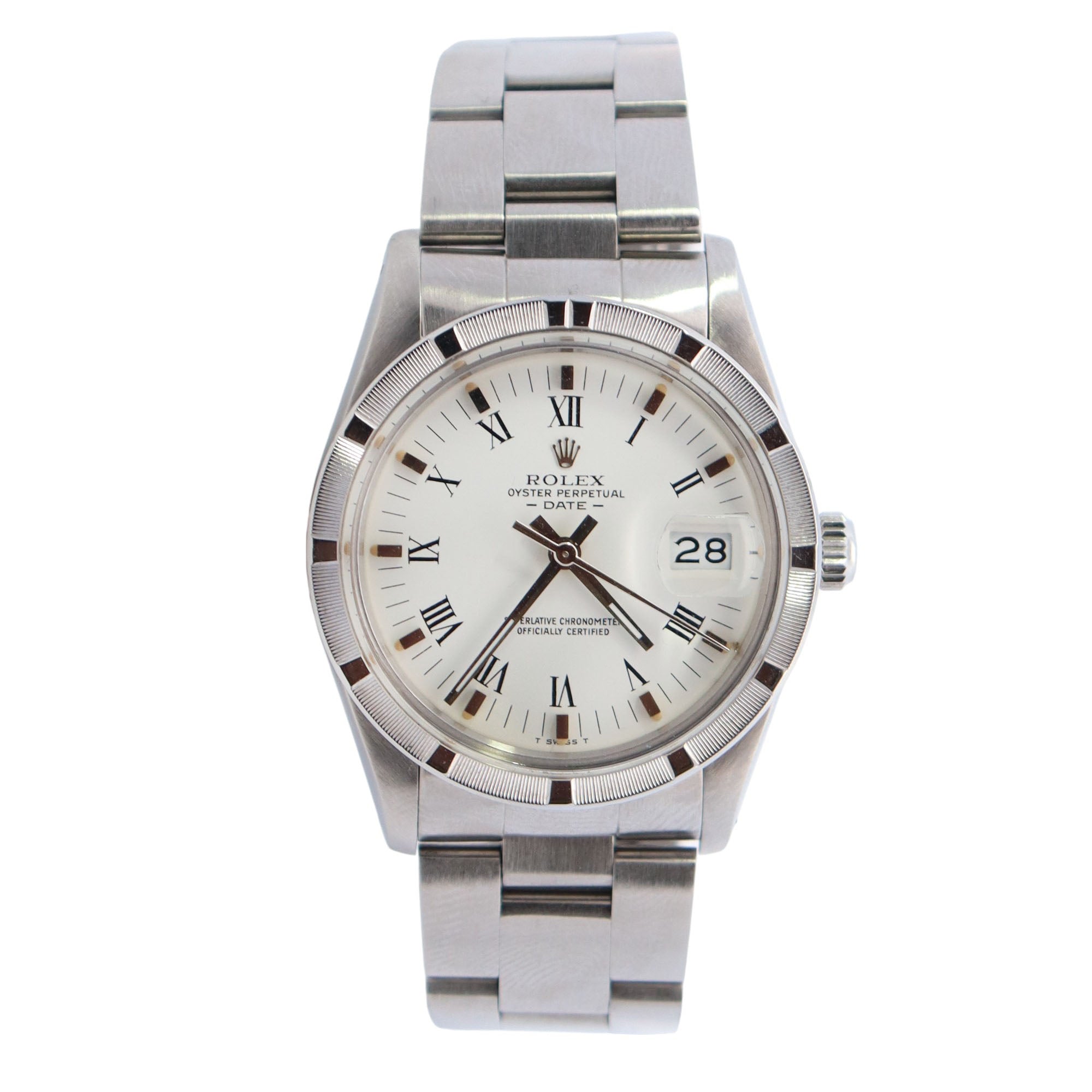 Rolex Datejust 34mm White Dial Watch Ref# 15010 - Happy Jewelers Fine Jewelry Lifetime Warranty