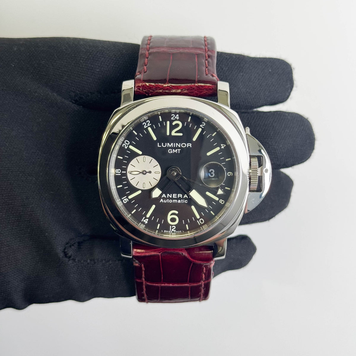 Panerai Luminor 44mm Black Dial Watch Ref# PAM00088