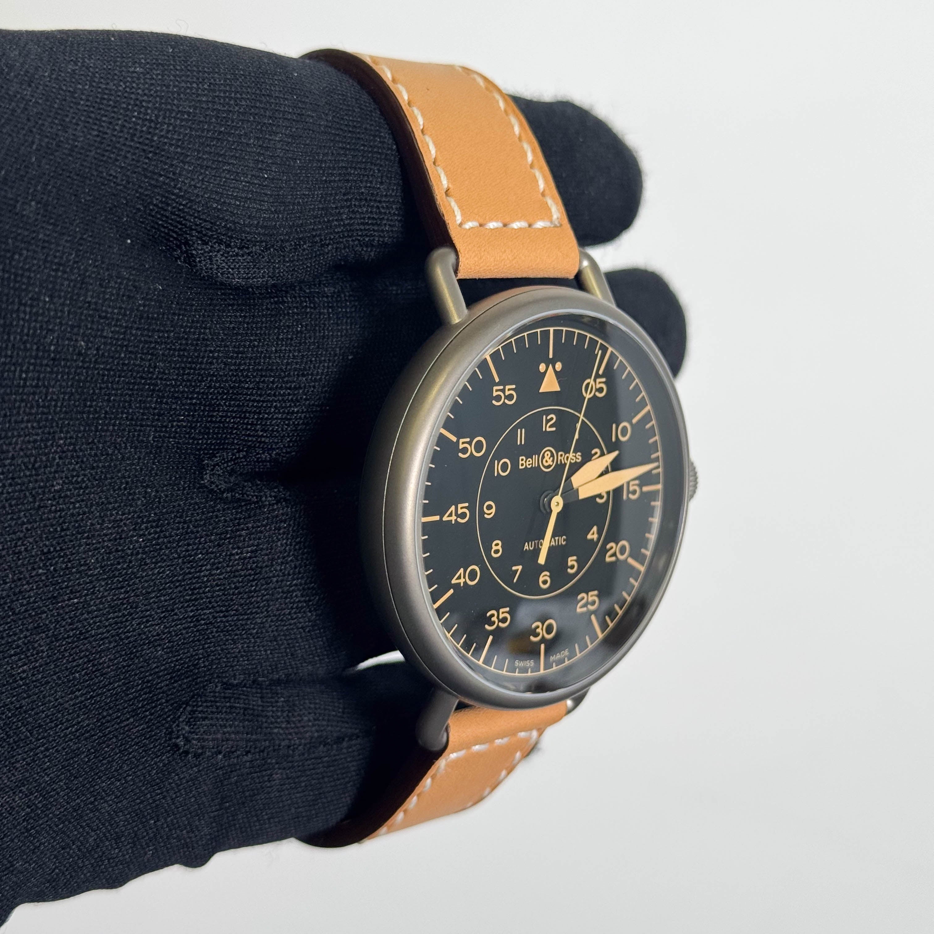 Bell & Ross Vintage WW1 45mm Black Dial Watch Ref# BRWW192-HER/SCA