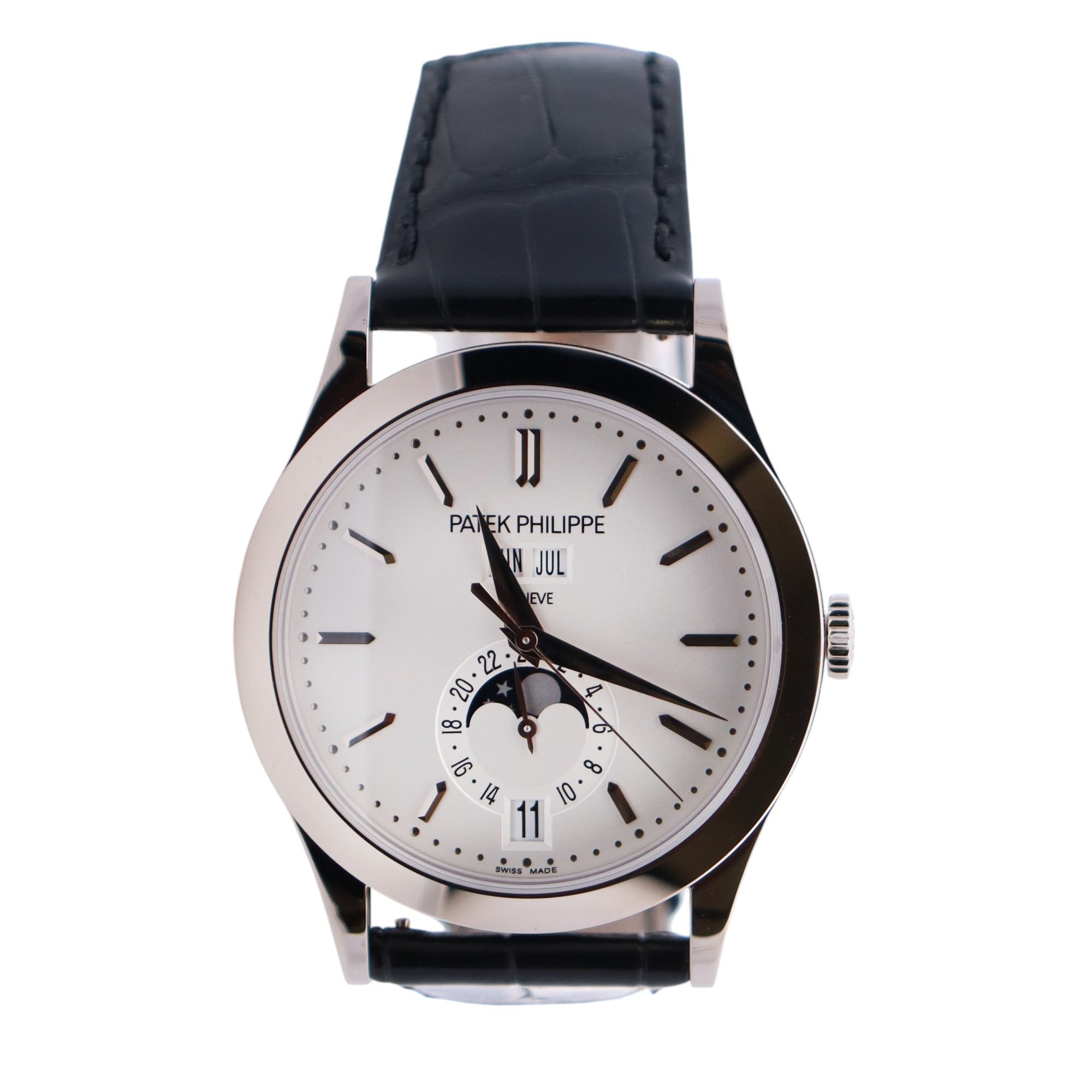 Patek Philippe Annual Calendar 38.5mm White Dial Watch Ref# 5396G-011 - Happy Jewelers Fine Jewelry Lifetime Warranty