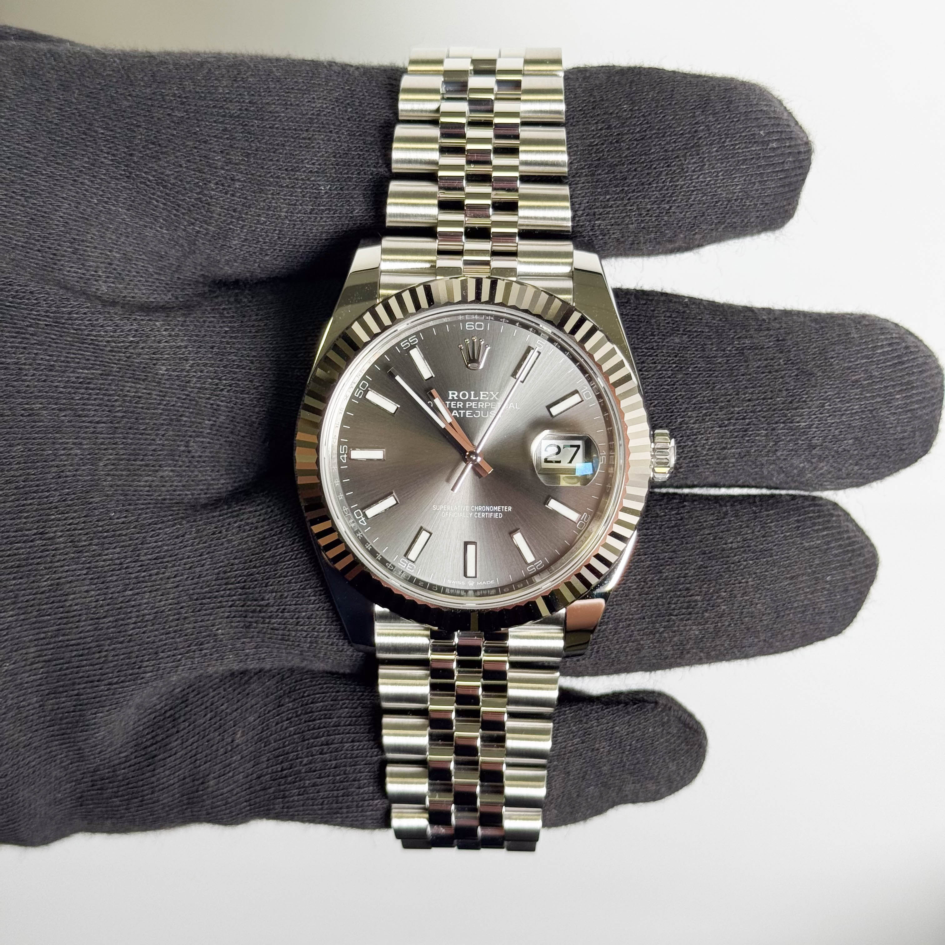 Rolex Datejust 41mm Rhodium Dial Watch Ref# 126334 - Happy Jewelers Fine Jewelry Lifetime Warranty