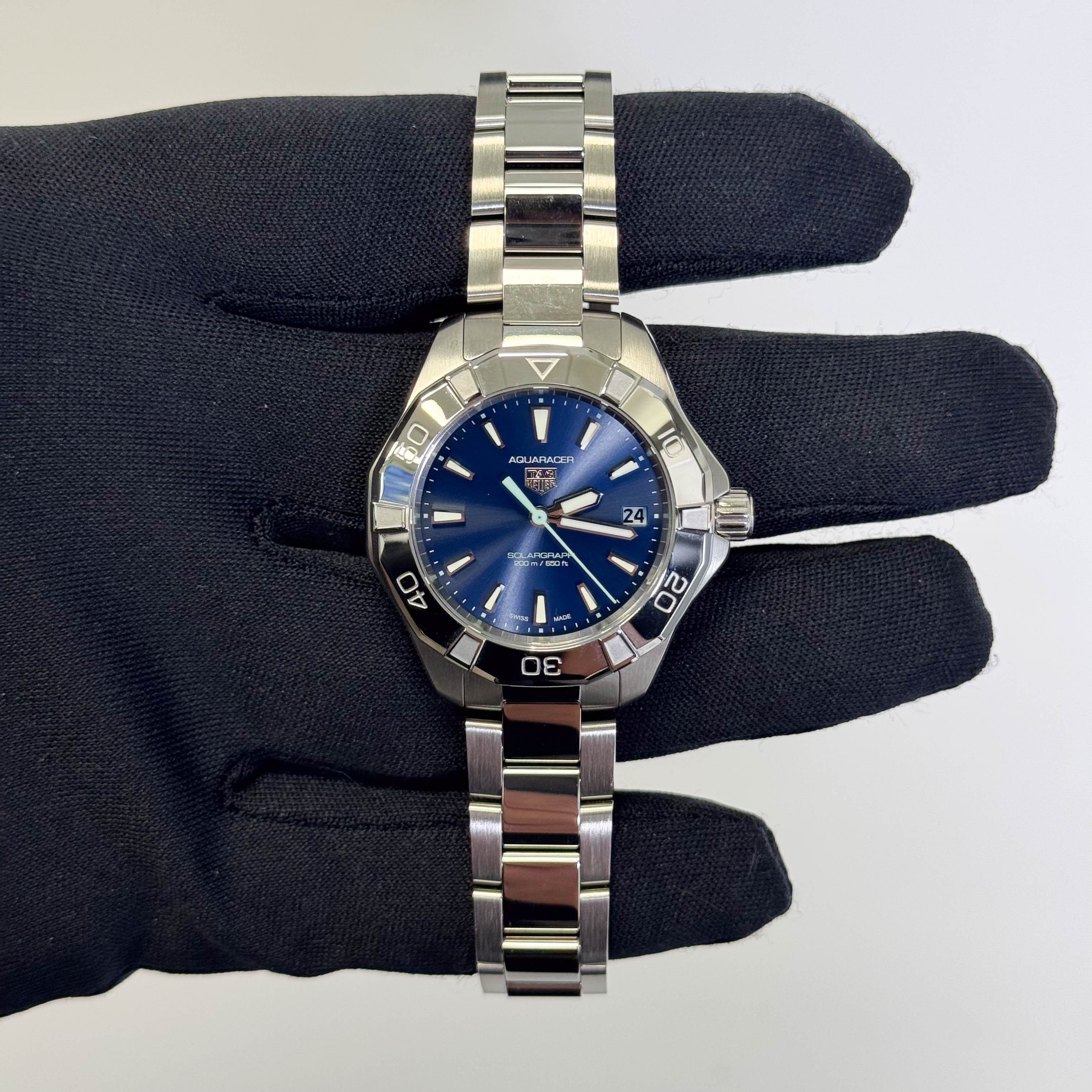 Tag Heuer Aquaracer 34mm Blue Dial Watch Ref# WB9311.BA005 - Happy Jewelers Fine Jewelry Lifetime Warranty