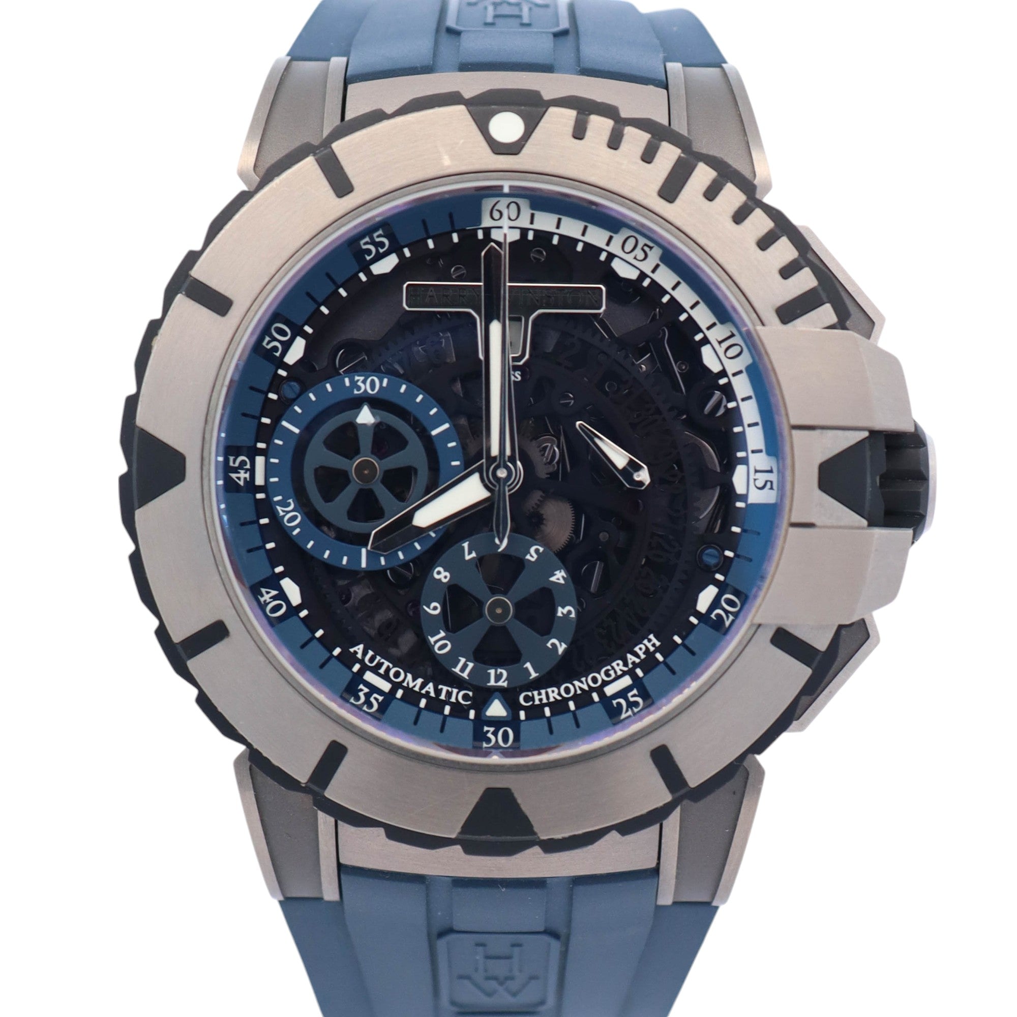 Harry Winston 44mm Ocean Sport Skeleton Dial Ref# 411/MCA44ZC.K - Happy Jewelers Fine Jewelry Lifetime Warranty