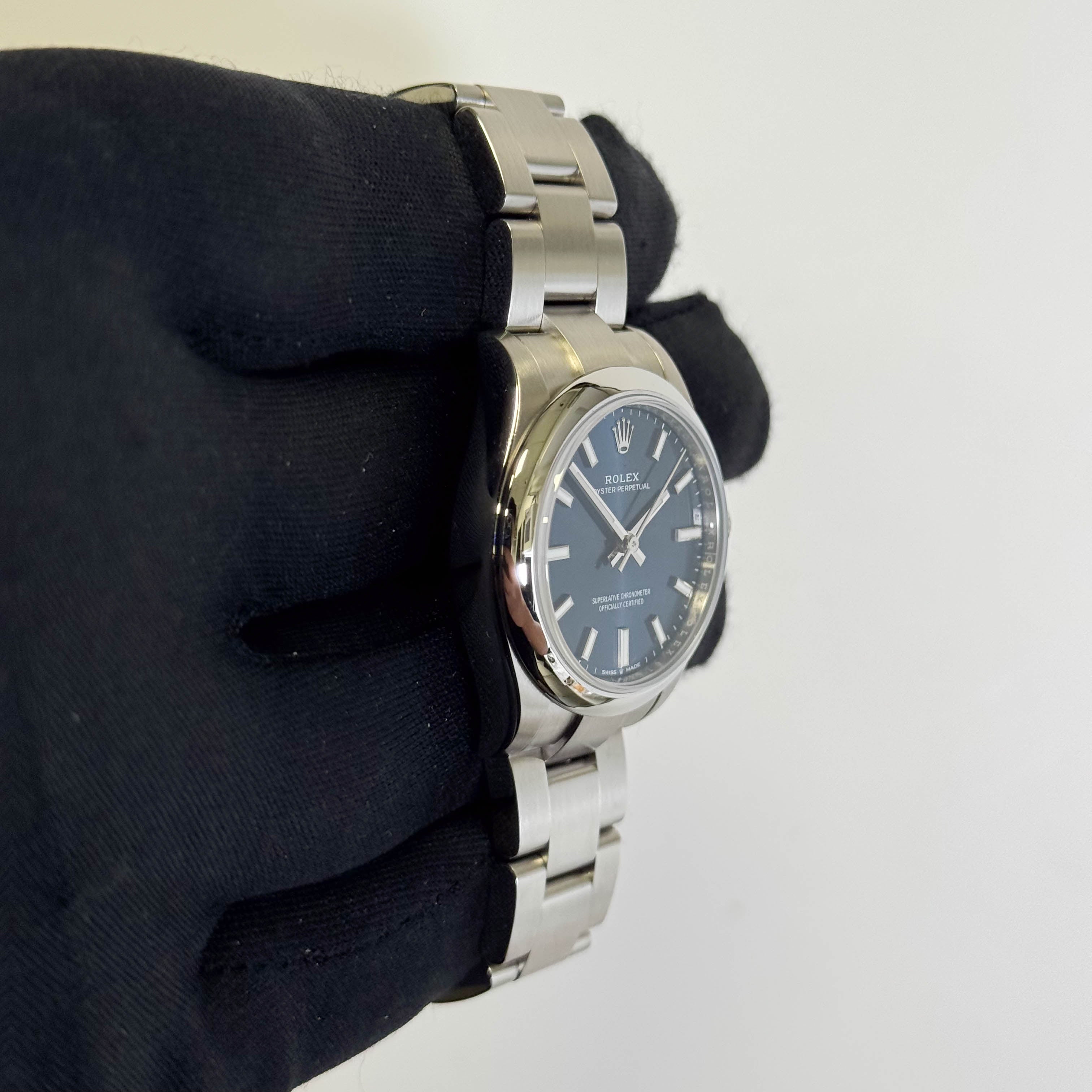 Rolex Oyster Perpetual 31mm Blue Dial Watch Ref# 277200 - Happy Jewelers Fine Jewelry Lifetime Warranty