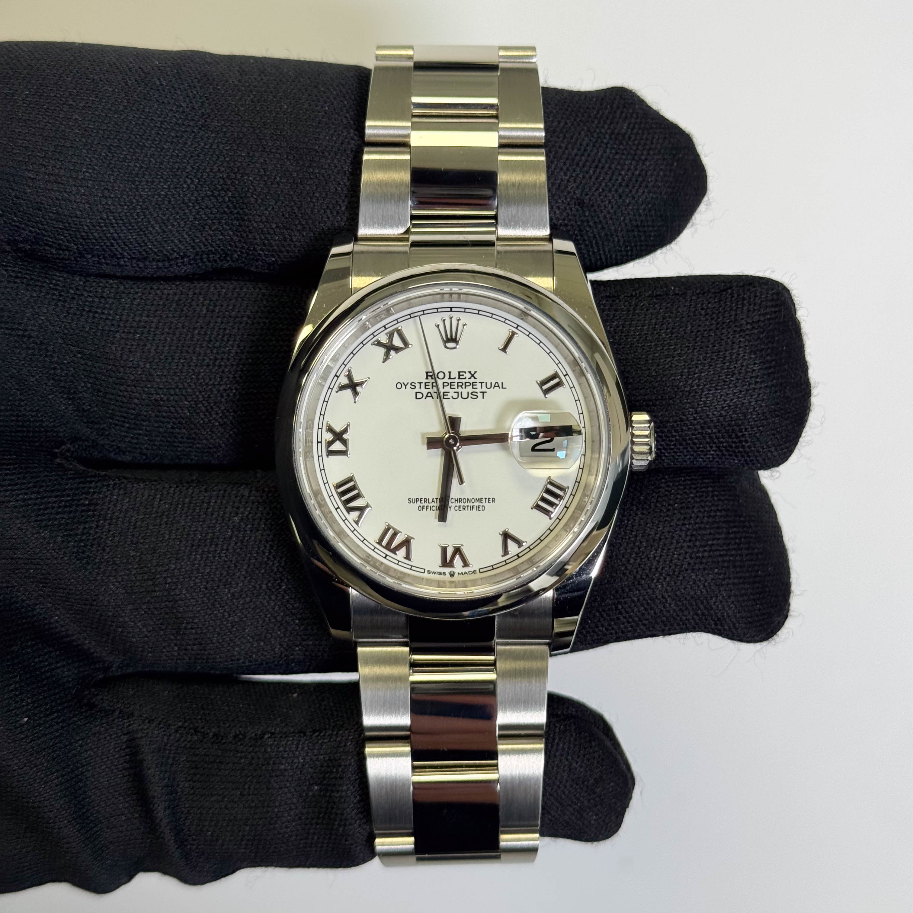 Rolex Datejust 36mm White Dial Watch Ref# 126200