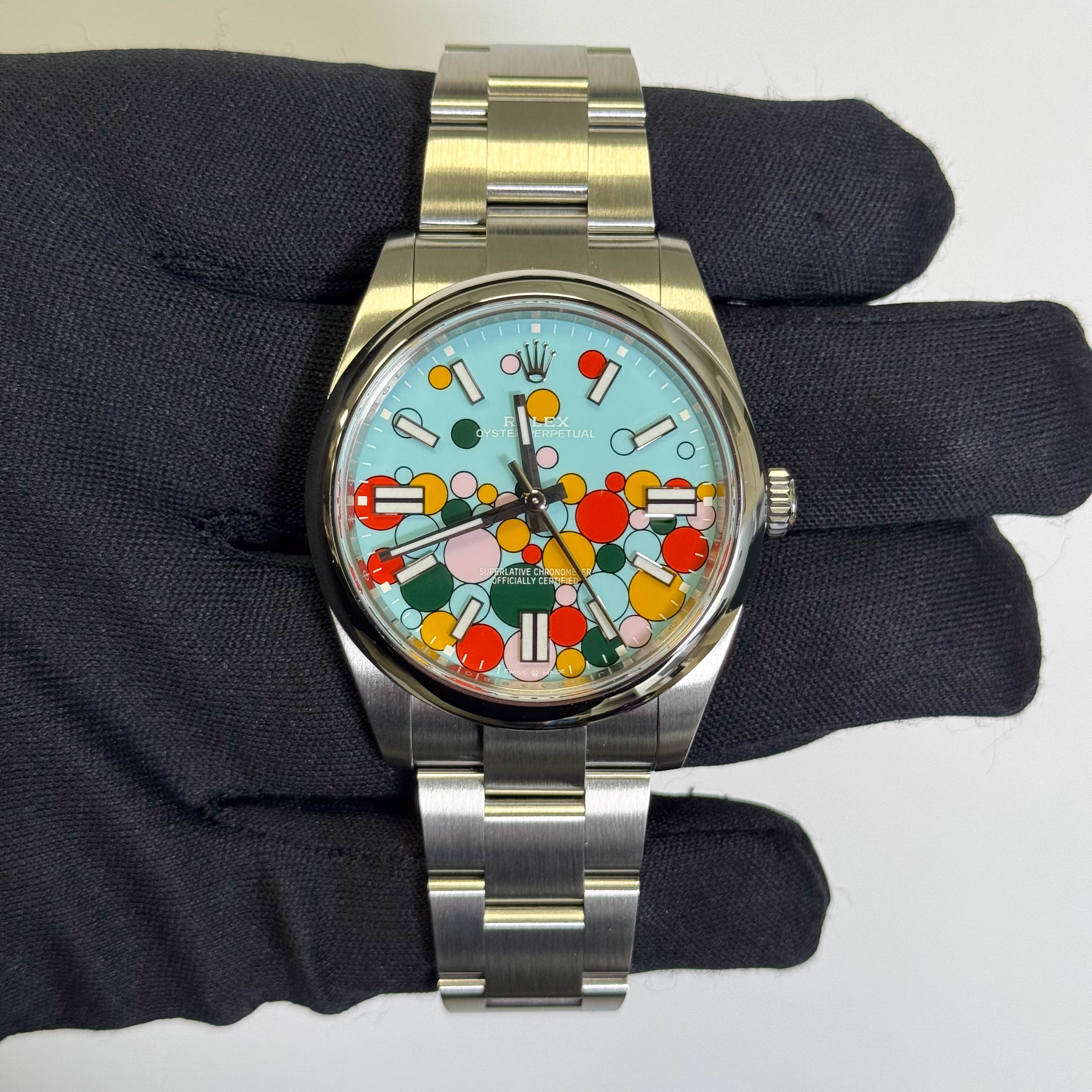 Rolex Oyster Perpetual 41mm Dial Watch Ref# 124300 - Happy Jewelers Fine Jewelry Lifetime Warranty