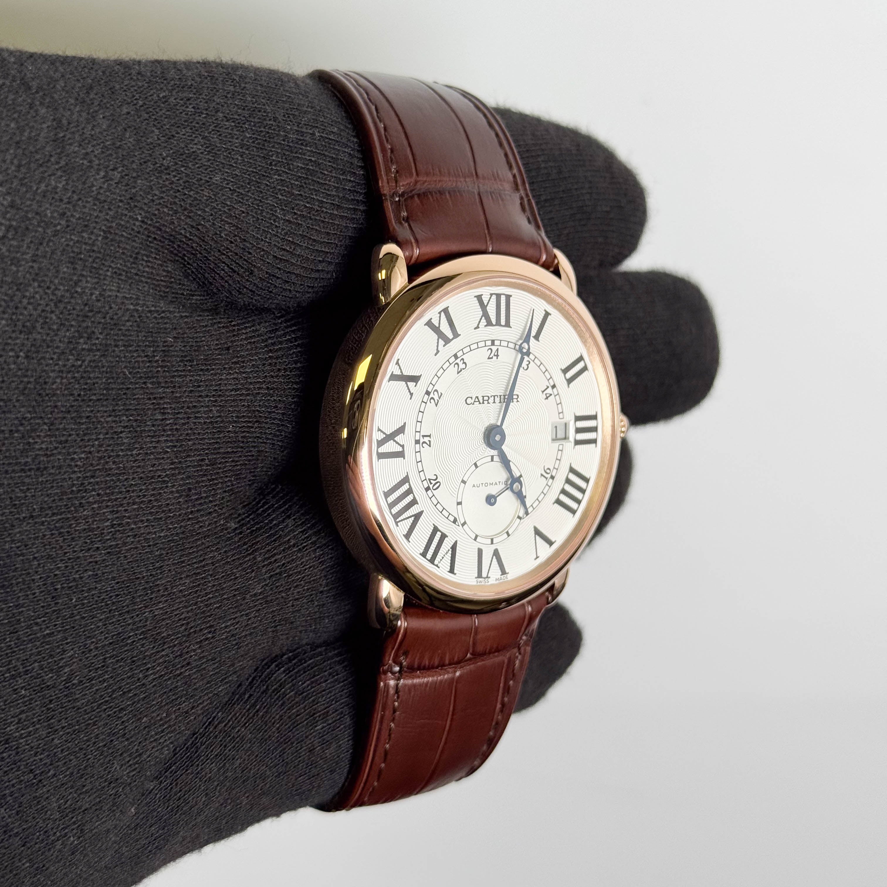 Cartier Ronde Louis Rose Gold 40mm Silver Dial Watch Ref# W6801005