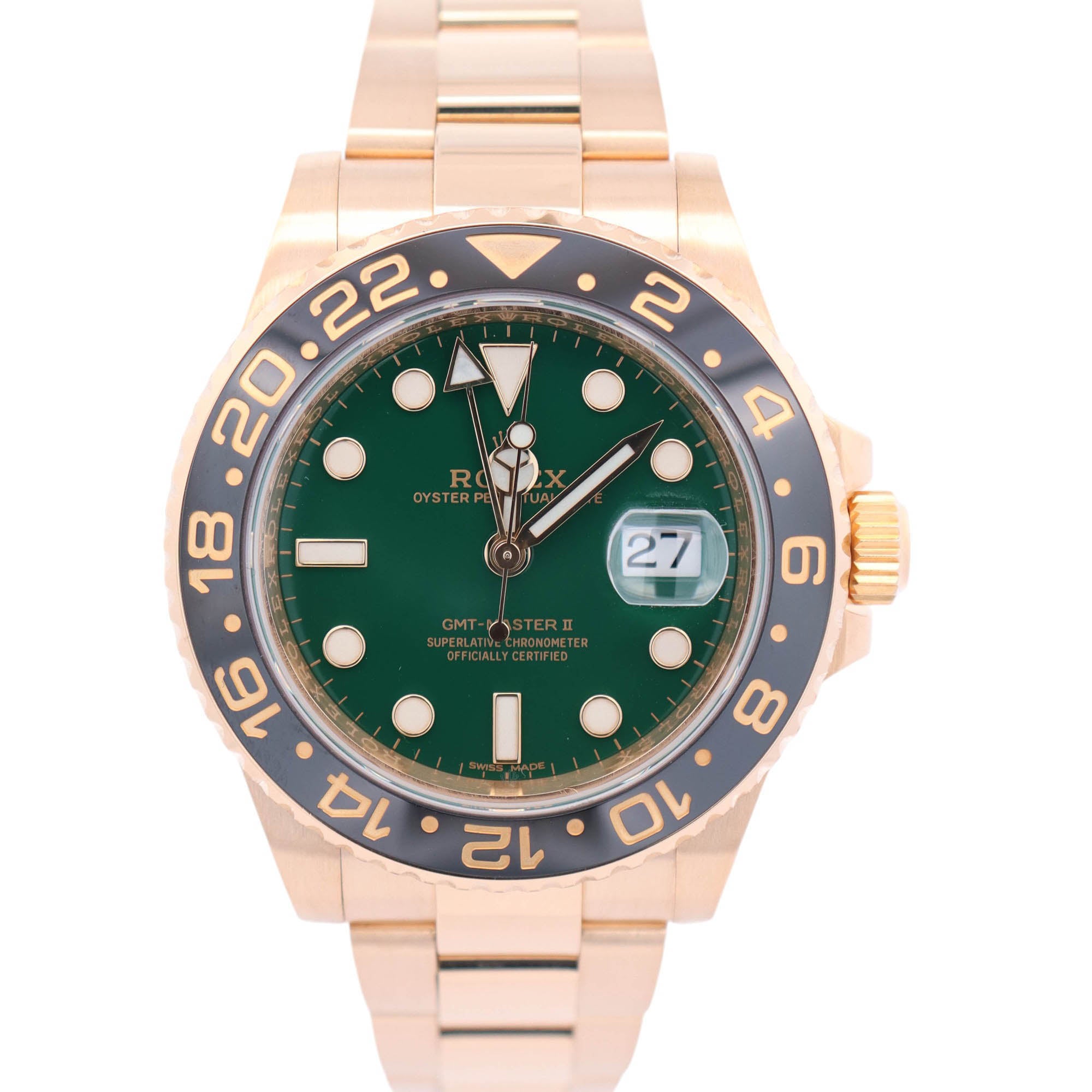 Rolex GMT Master II 40mm Green Dial Ref# 116718 - Happy Jewelers Fine Jewelry Lifetime Warranty