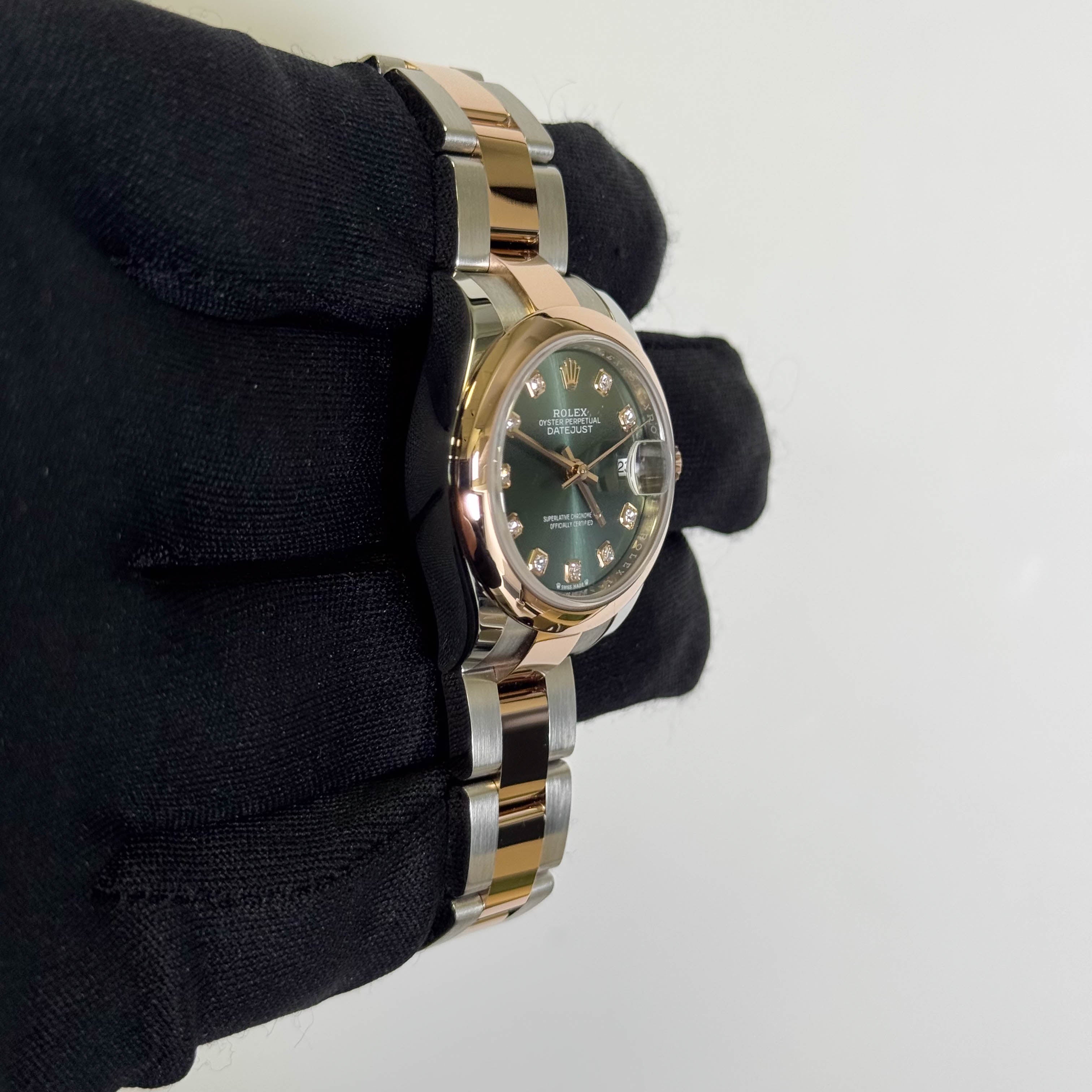 Rolex Datejust 28mm Olive Dial Watch Ref# 279161