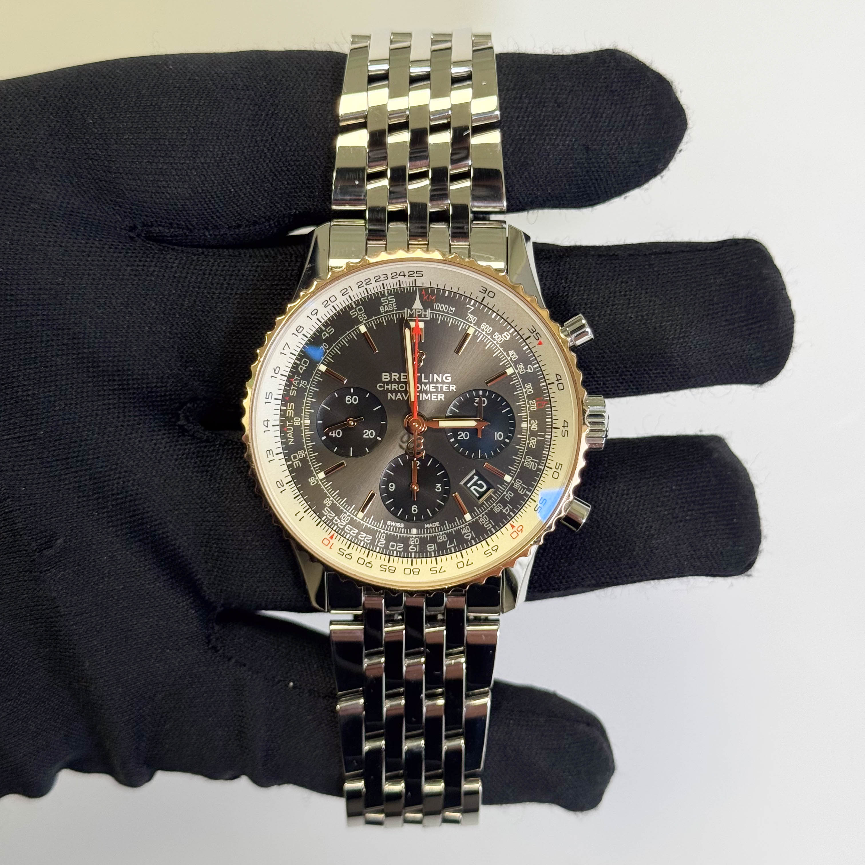 Breitling Navitimer 43mm Gray Dial Watch Ref# UB0121211F1A1 - Happy Jewelers Fine Jewelry Lifetime Warranty