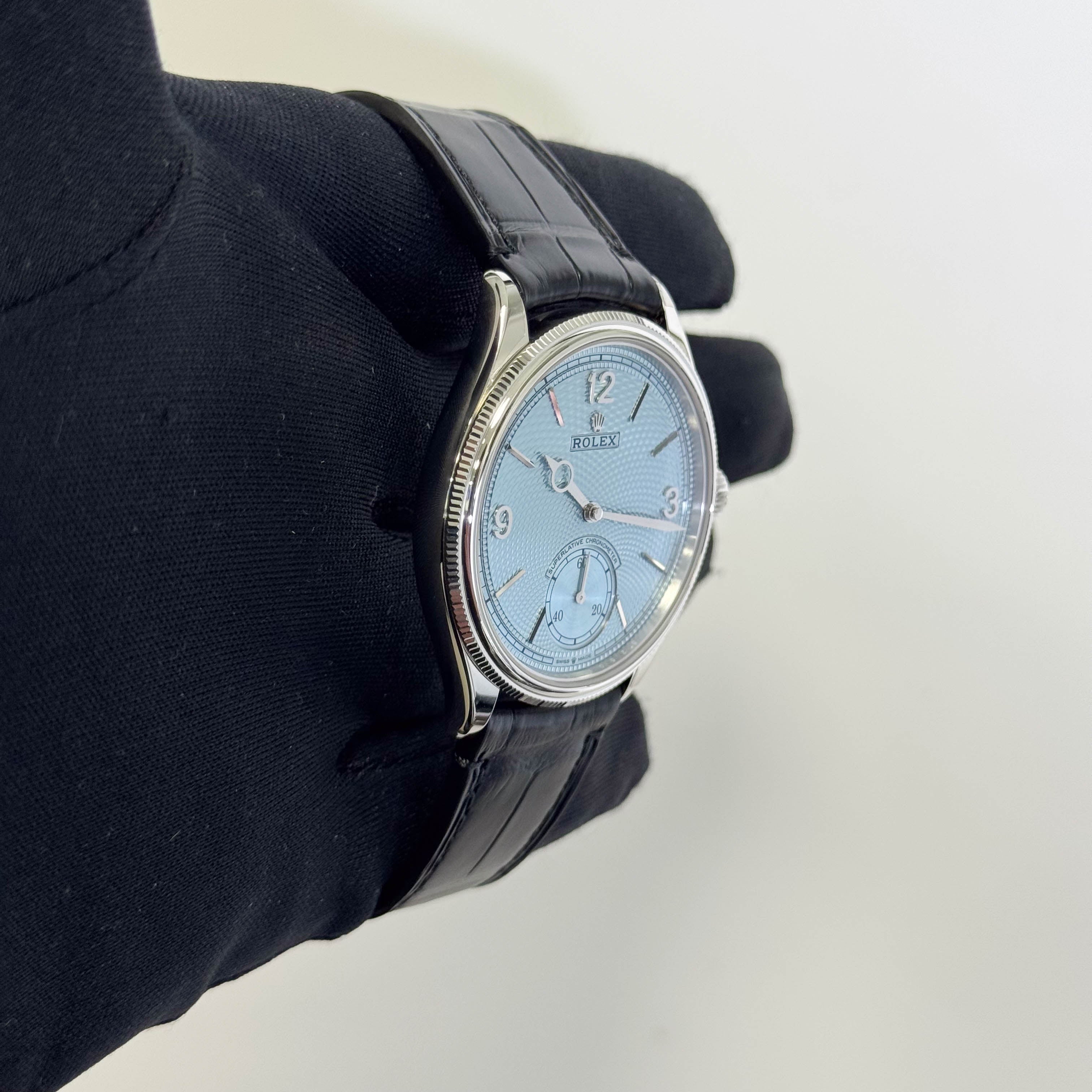 Rolex Perpetual 1908 39mm Ice Blue Dial Watch Ref# 52506 - Happy Jewelers Fine Jewelry Lifetime Warranty