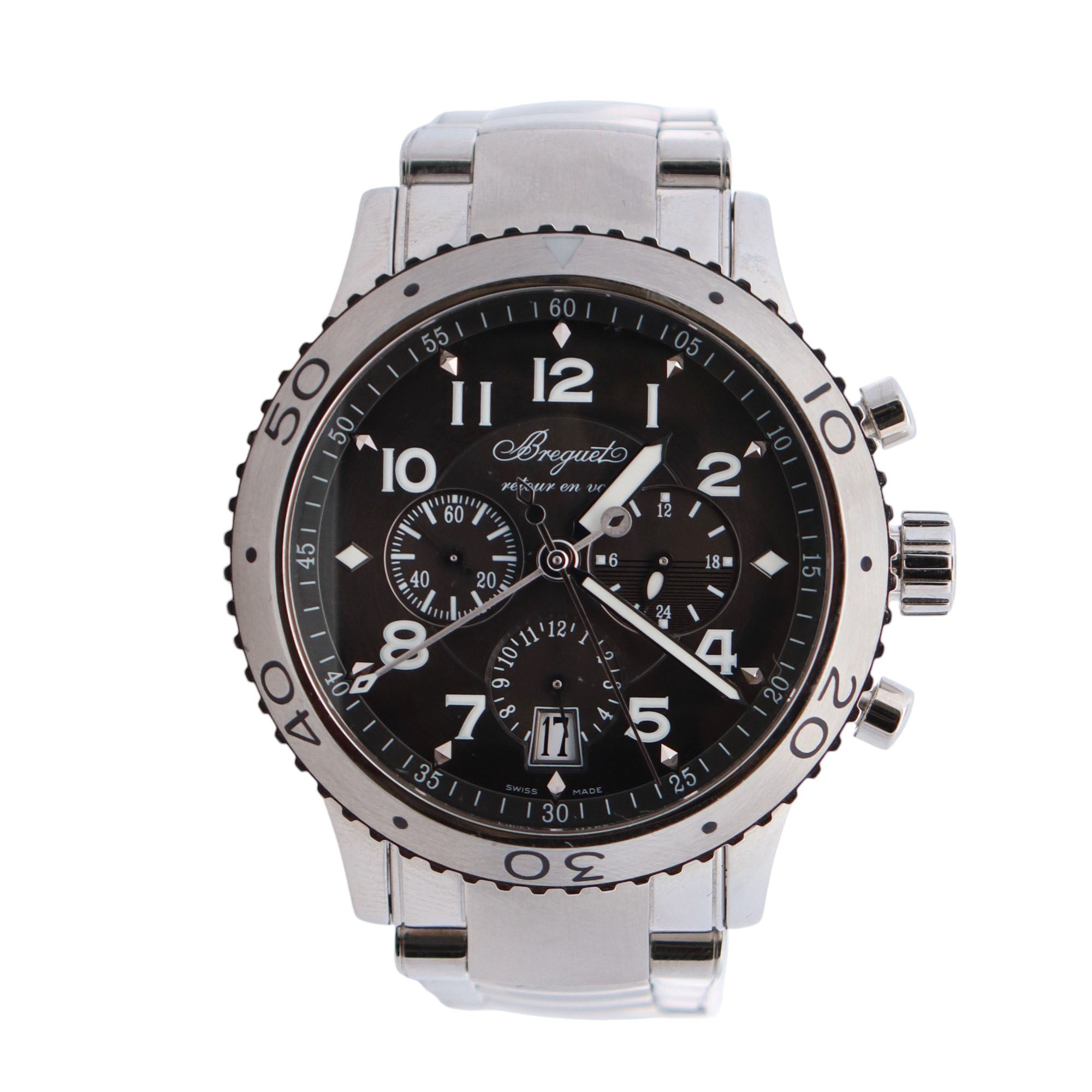 Breguet Type XXI 42mm Grey Dial Watch Ref# 3810 - Happy Jewelers Fine Jewelry Lifetime Warranty