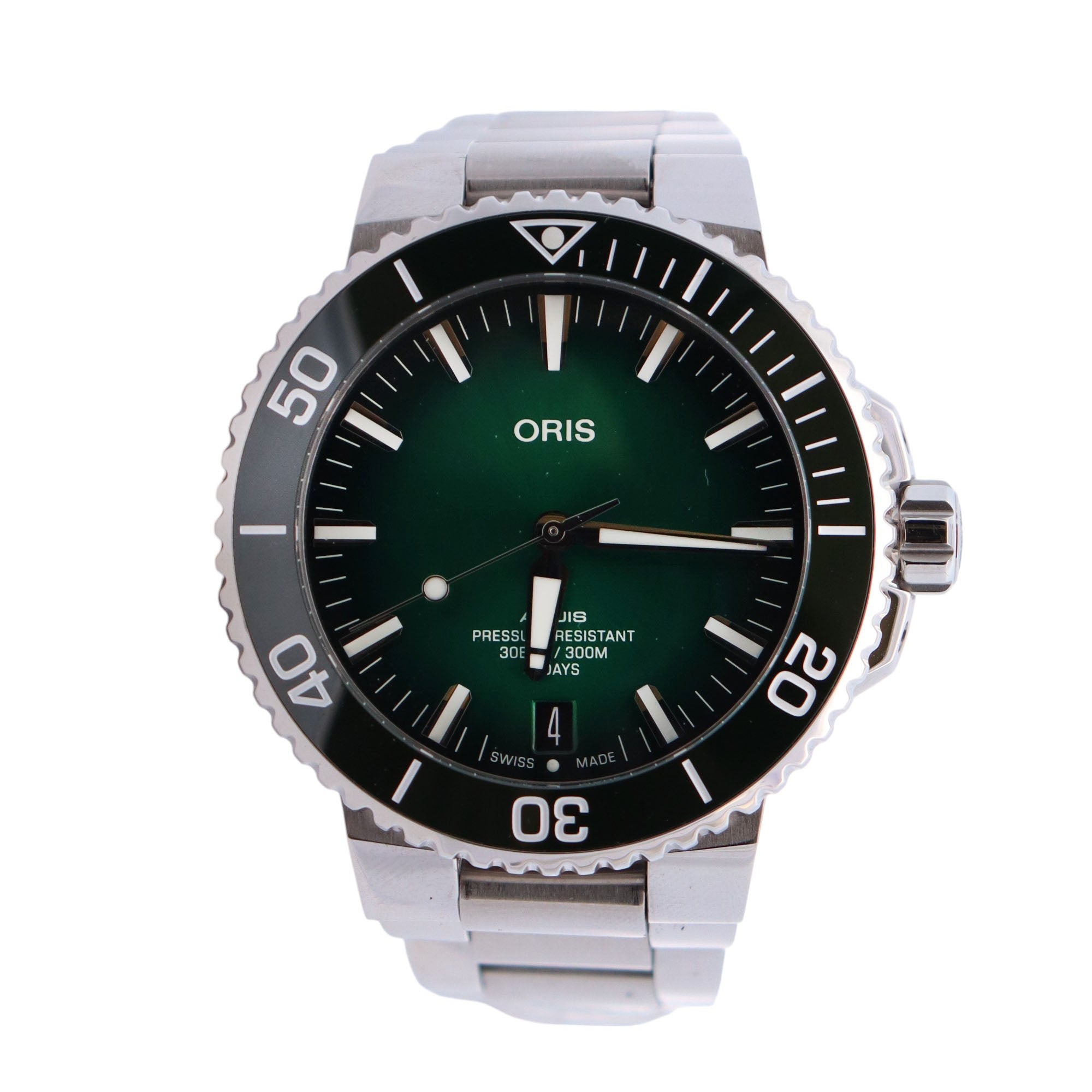 Oris Aquis 43.5mm Green Dial Watch Ref# 01 400 7763 4157 - Happy Jewelers Fine Jewelry Lifetime Warranty