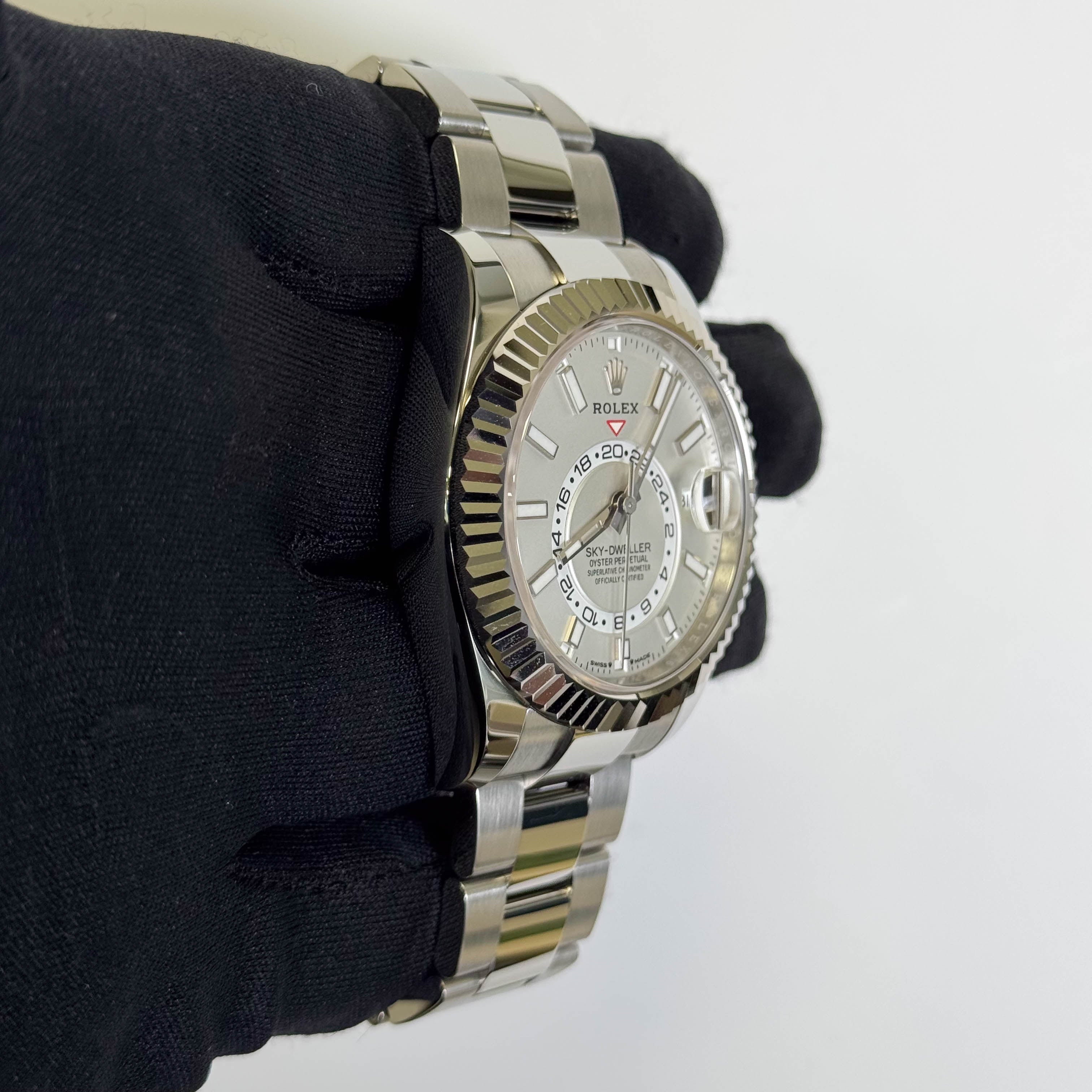 Rolex Sky-Dweller 42mm White Dial Watch Ref# 336934 - Happy Jewelers Fine Jewelry Lifetime Warranty