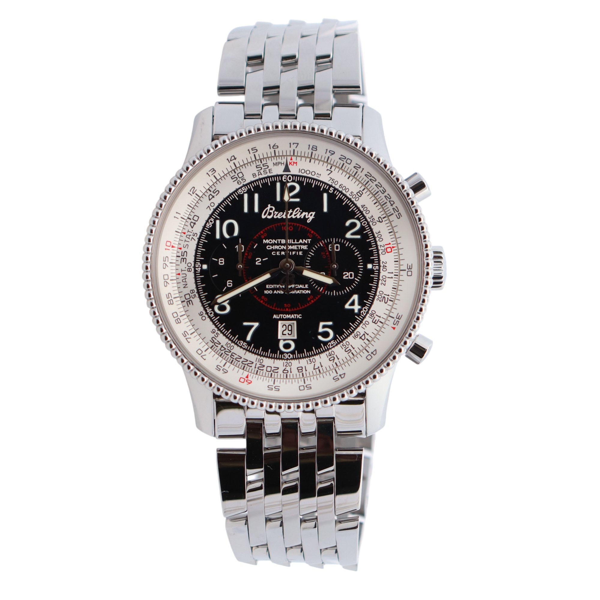 Breitling Navitimer 42mm Black Dial Watch Ref# A35330 - Happy Jewelers Fine Jewelry Lifetime Warranty