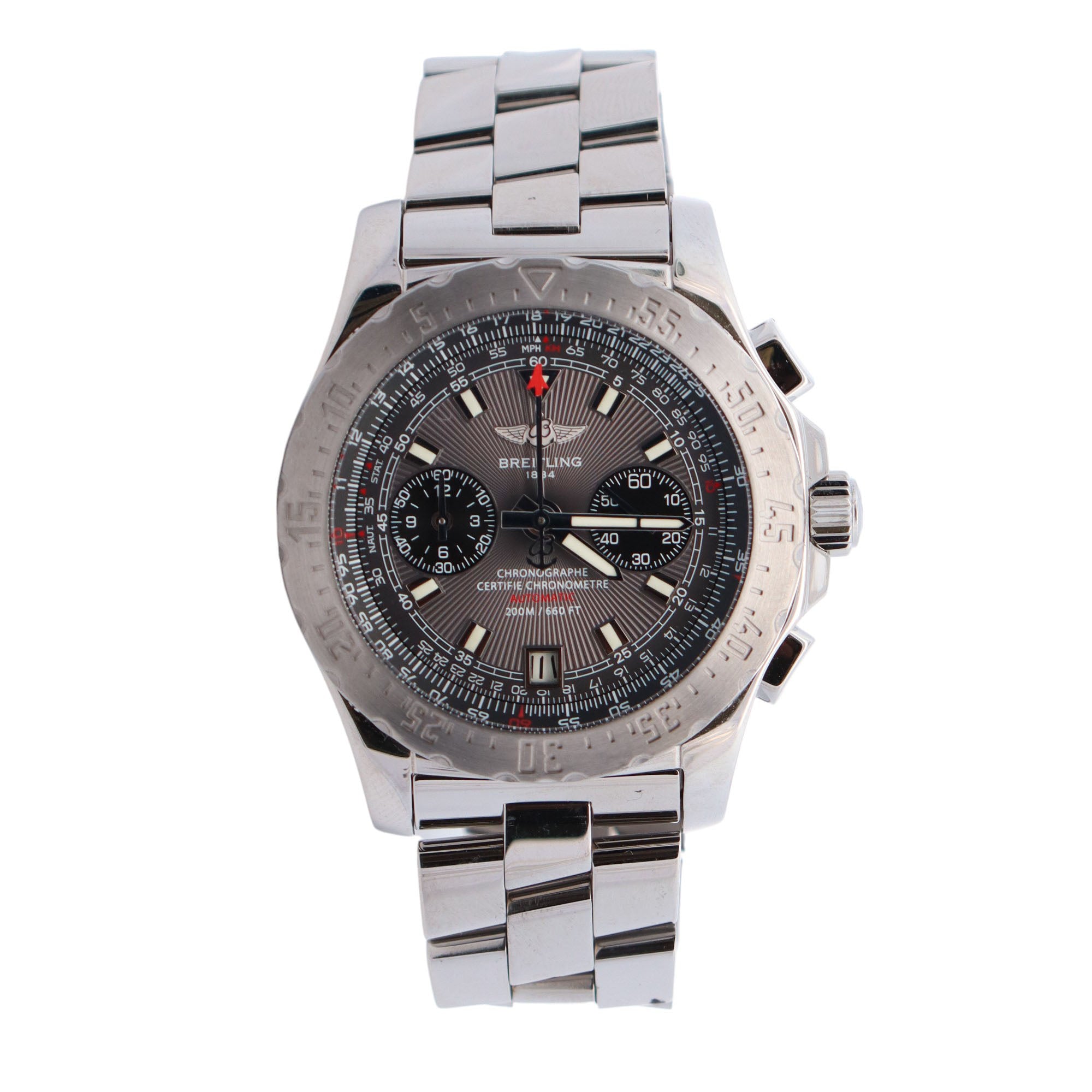 BREITLING グレー ジップアップジャケット　Mサイズ Breitling Skyracer 43.5mm Grey Dial Watch Ref# A27362 – Happy Jewelers