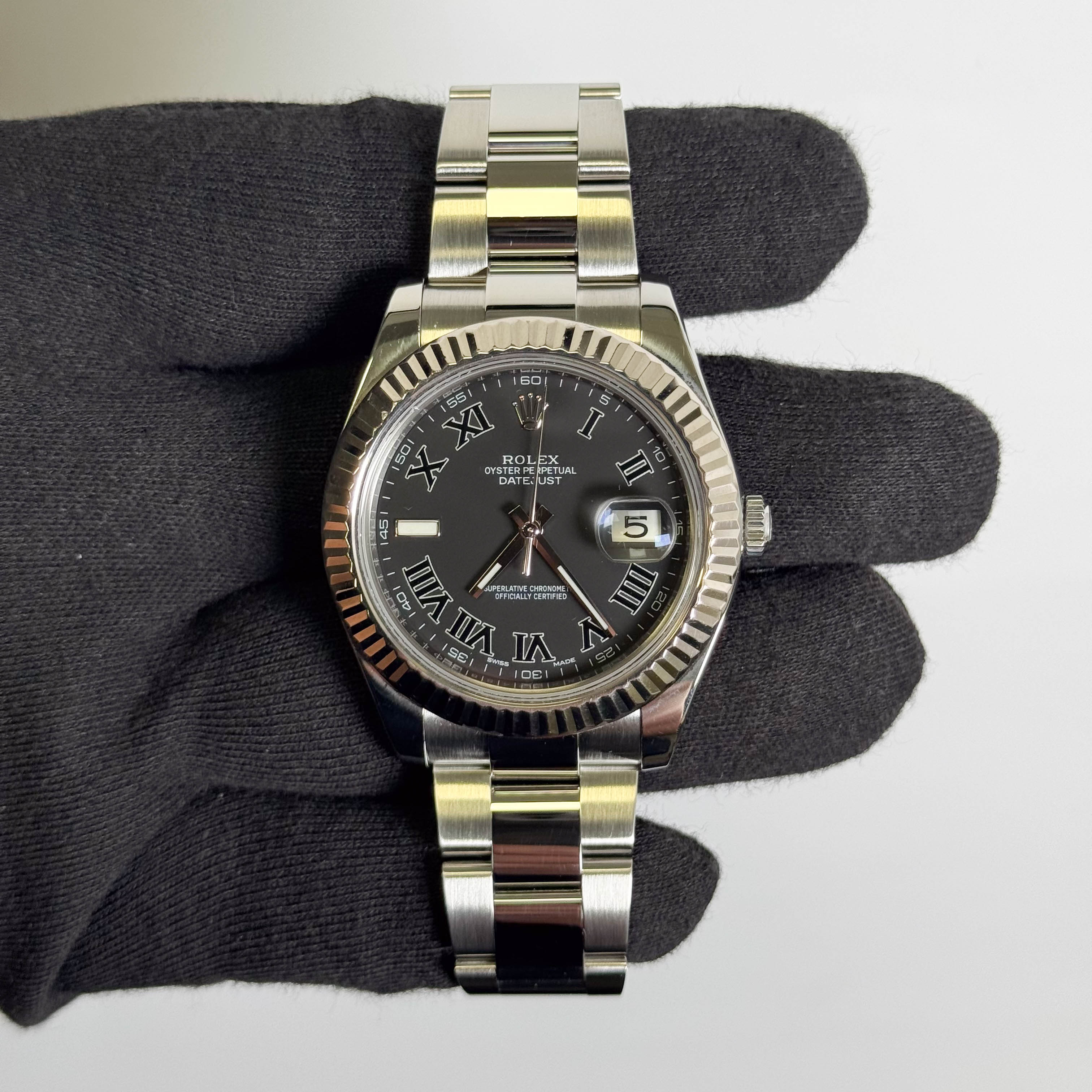 Rolex Datejust 41mm Dark Grey Dial Watch Ref# 116334