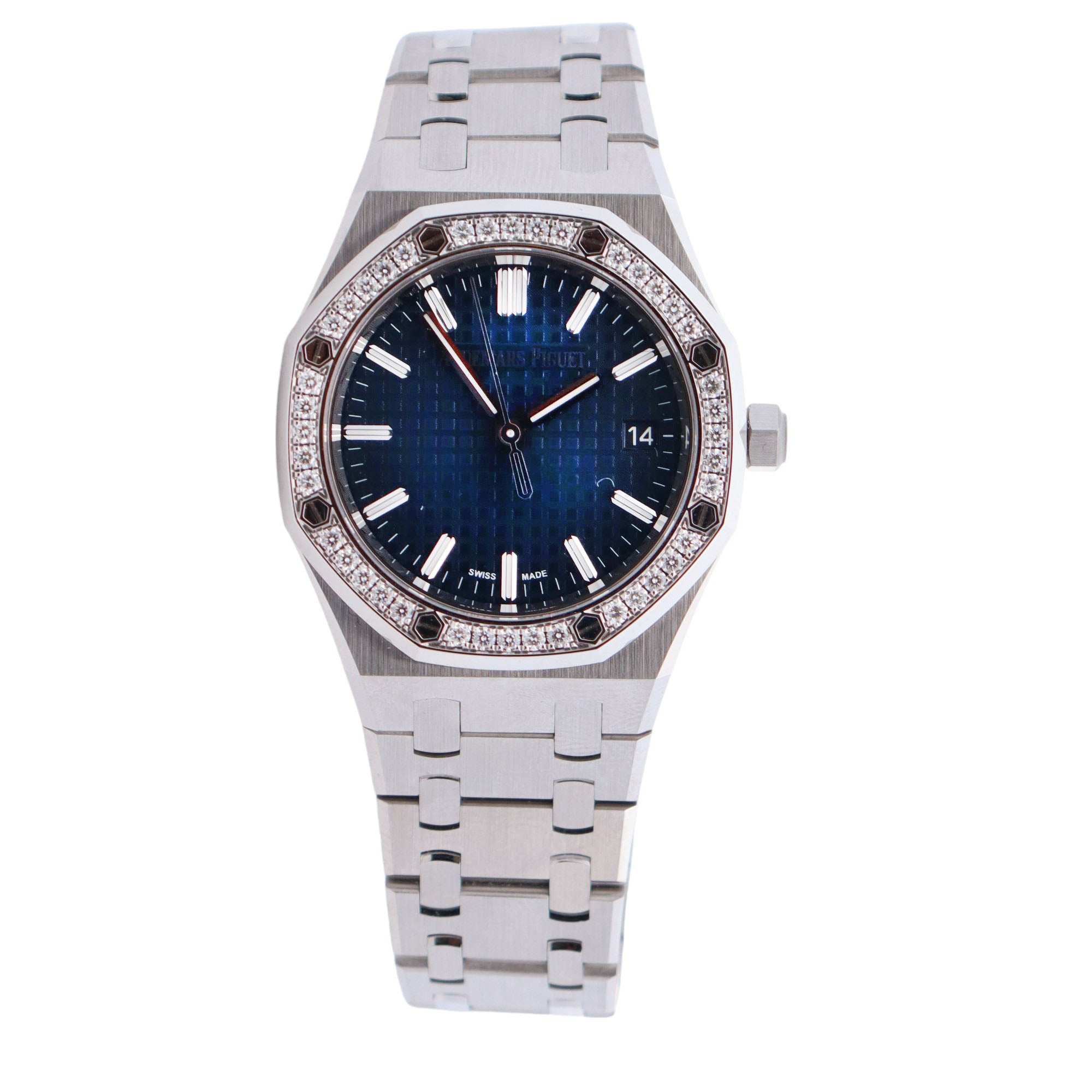 Audemars Piguet Royal Oak 34mm Blue Dial Watch Ref# 77451ST.ZZ