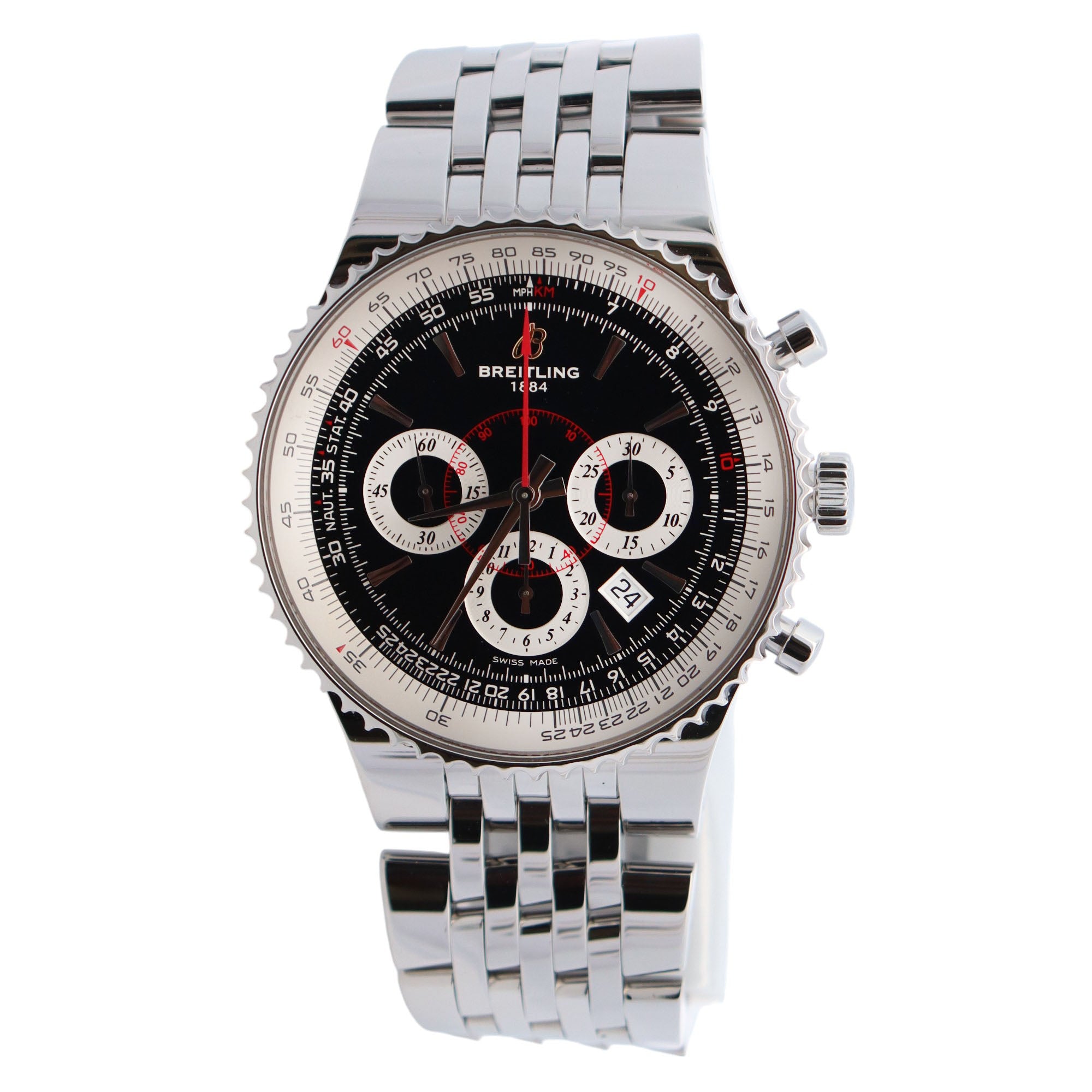 Breitling Navitimer 42mm Black Dial Watch Ref# A23351 - Happy Jewelers Fine Jewelry Lifetime Warranty