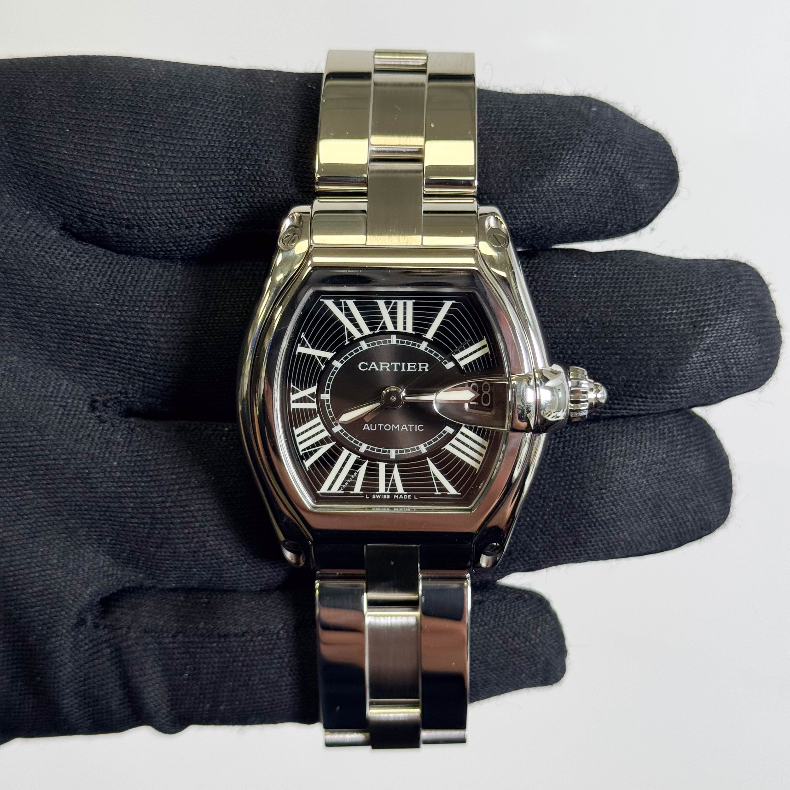 Cartier Roadster 37mm Black Dial Watch Ref# W62041V3 - Happy Jewelers Fine Jewelry Lifetime Warranty