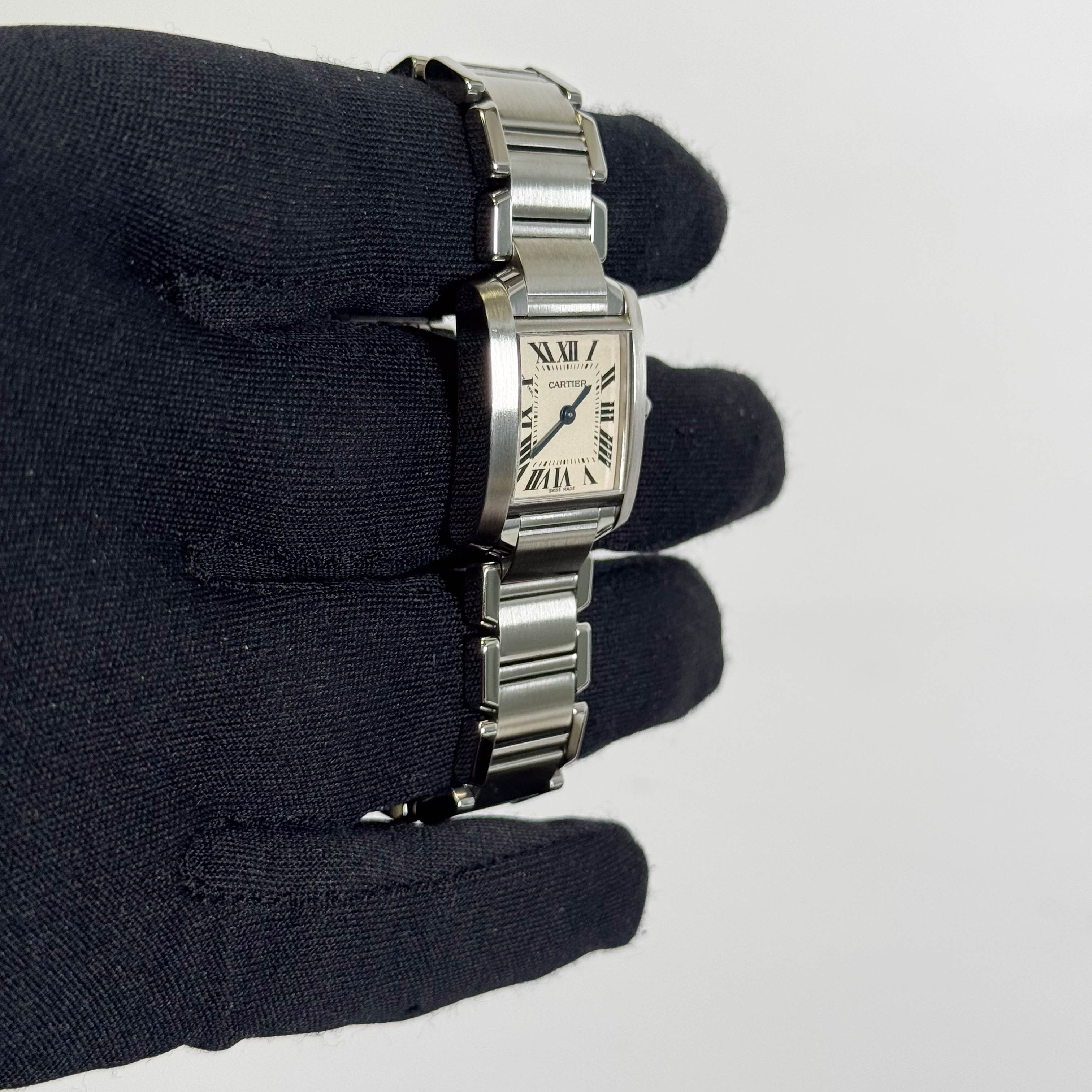 Cartier Tank Stainless Steel 20mm Ivory Dial Watch Ref# W51008Q3 - Happy Jewelers Fine Jewelry Lifetime Warranty