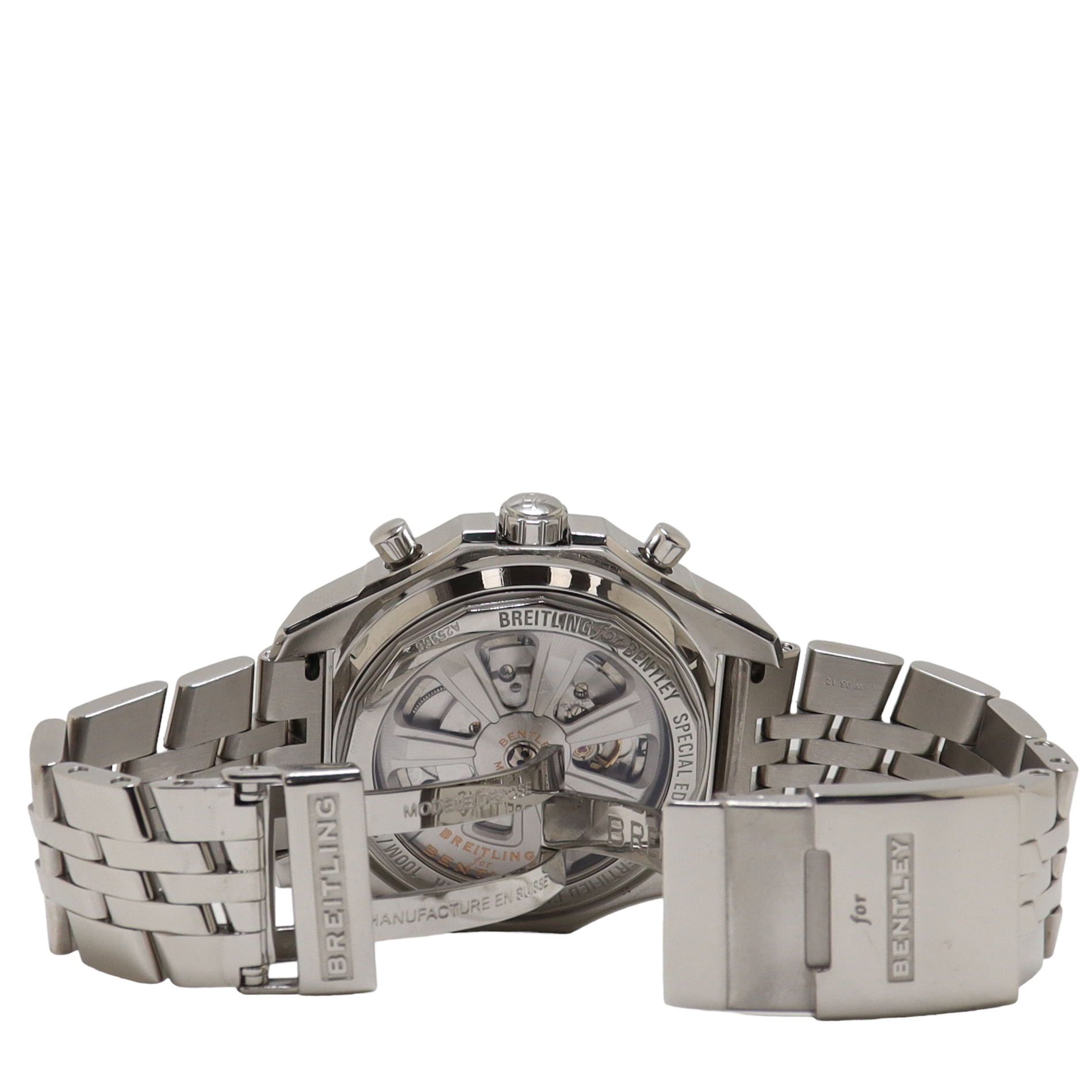 Breitling Bentley Barnato Stainless Steel 40mm Black Chronograph Dial Watch Reference#: A25366 - Happy Jewelers Fine Jewelry Lifetime Warranty