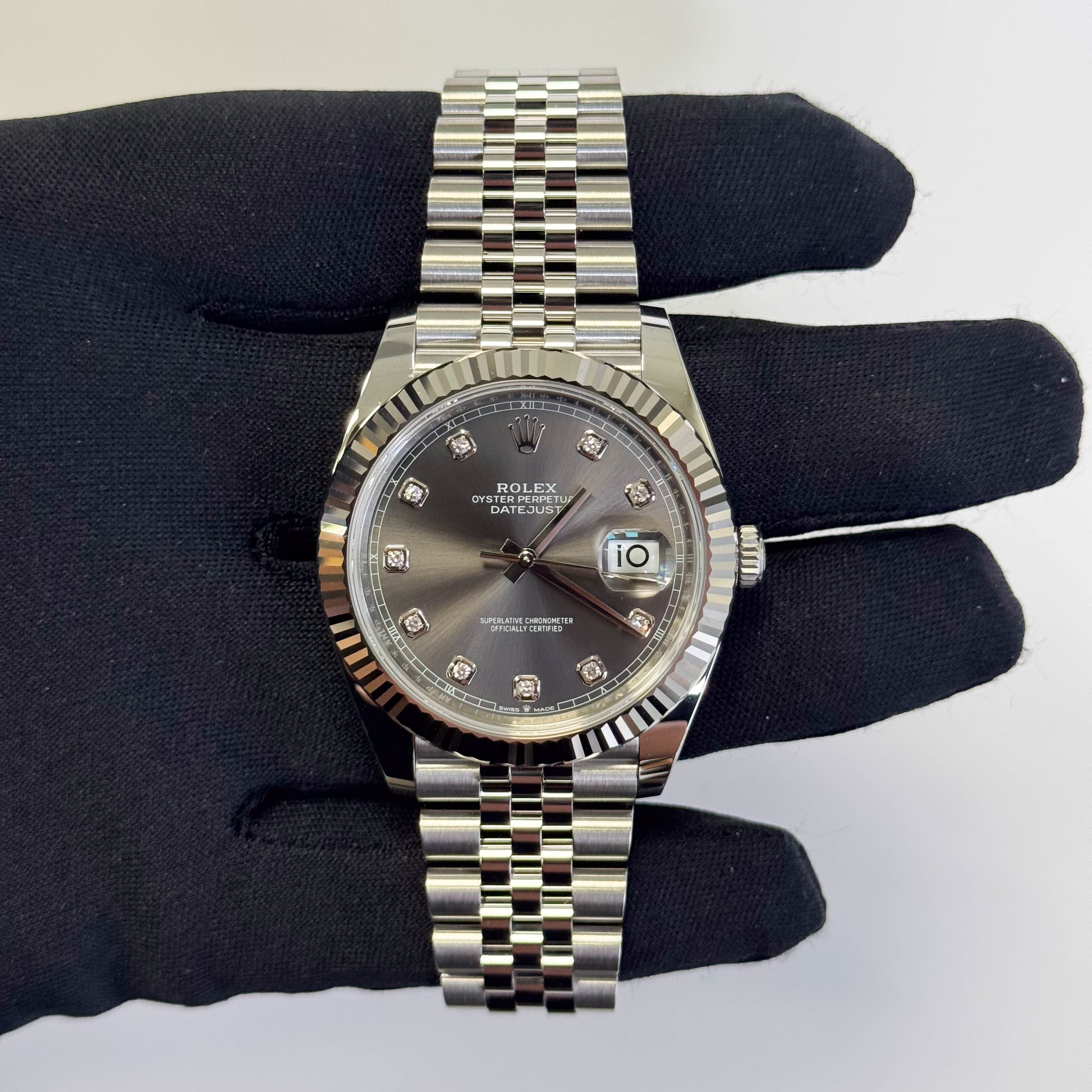 Rolex Datejust 41mm Rhodium Dial Watch Ref# 126334 - Happy Jewelers Fine Jewelry Lifetime Warranty