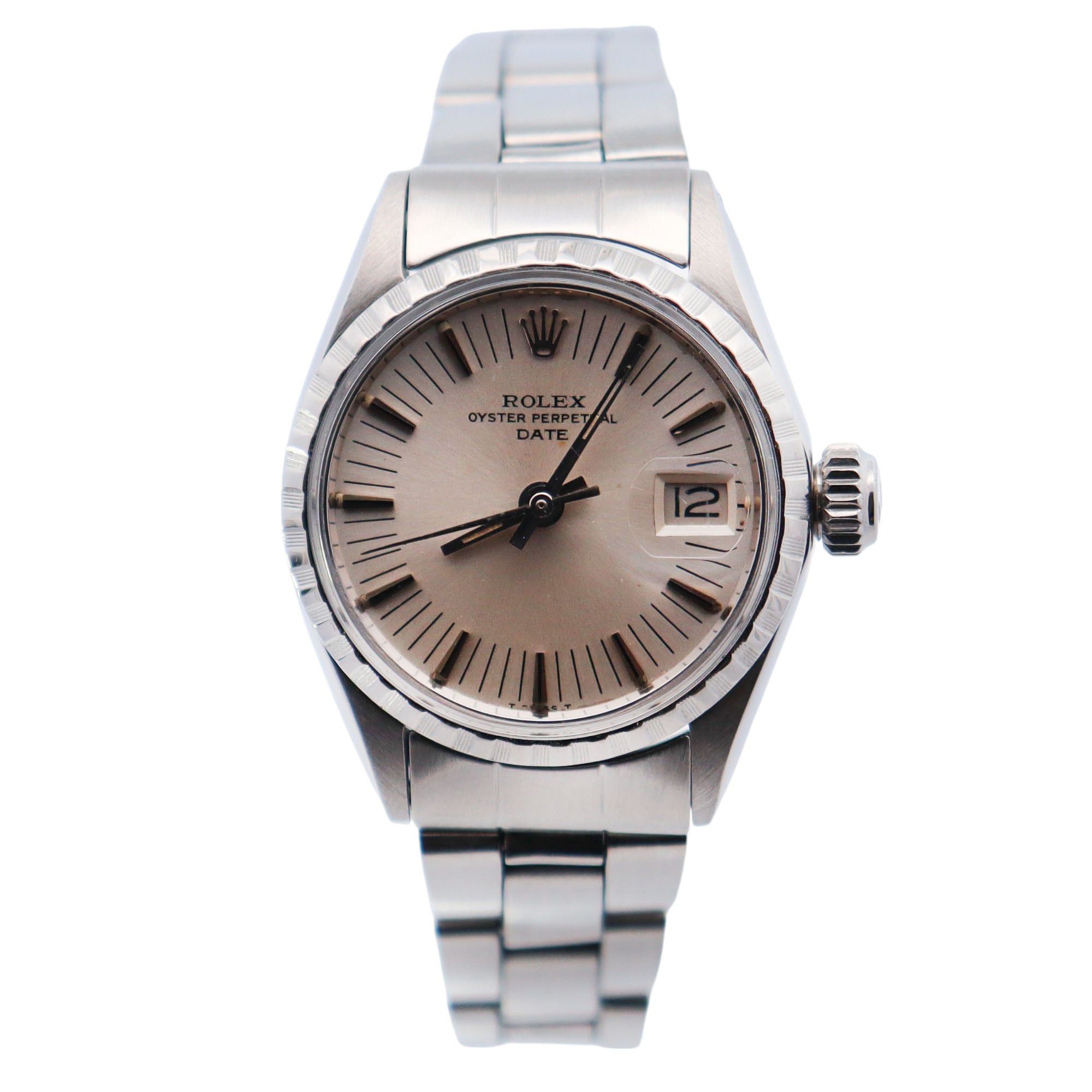 Rolex Oyster Perpetual 25mm Silver Dial Watch Ref# 6524 