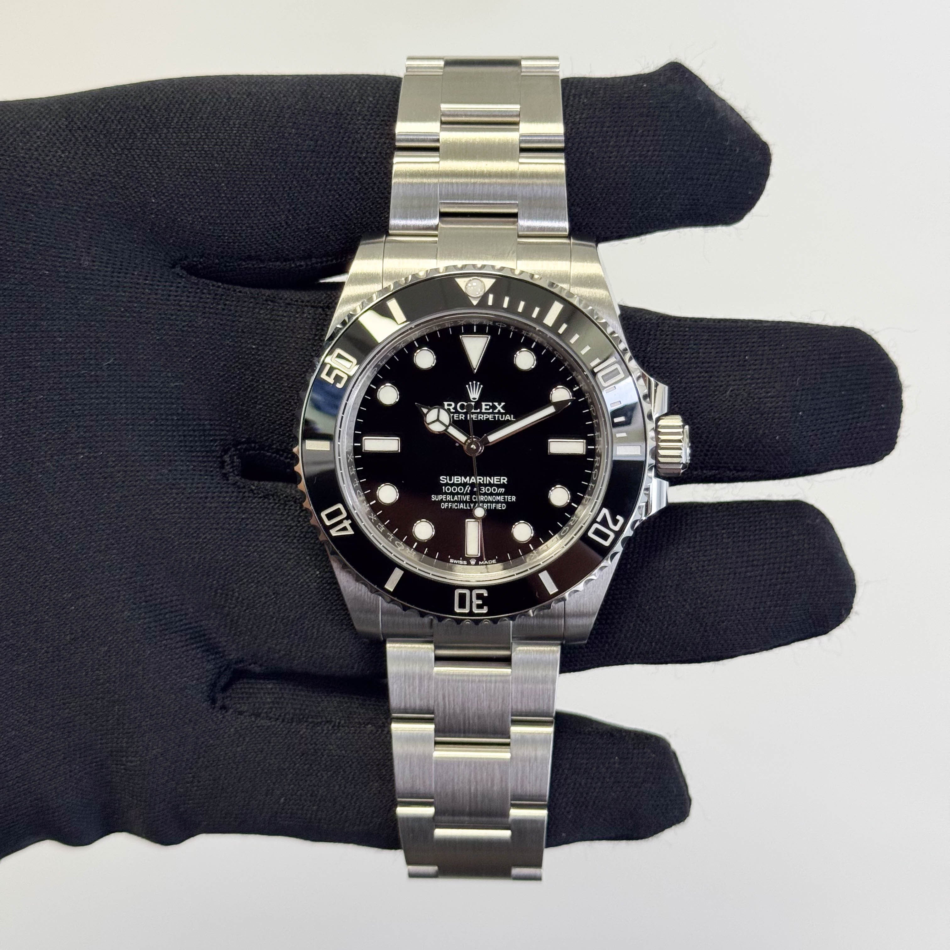 Rolex Submariner 41mm Black Dial Watch Ref# 124060 - Happy Jewelers Fine Jewelry Lifetime Warranty