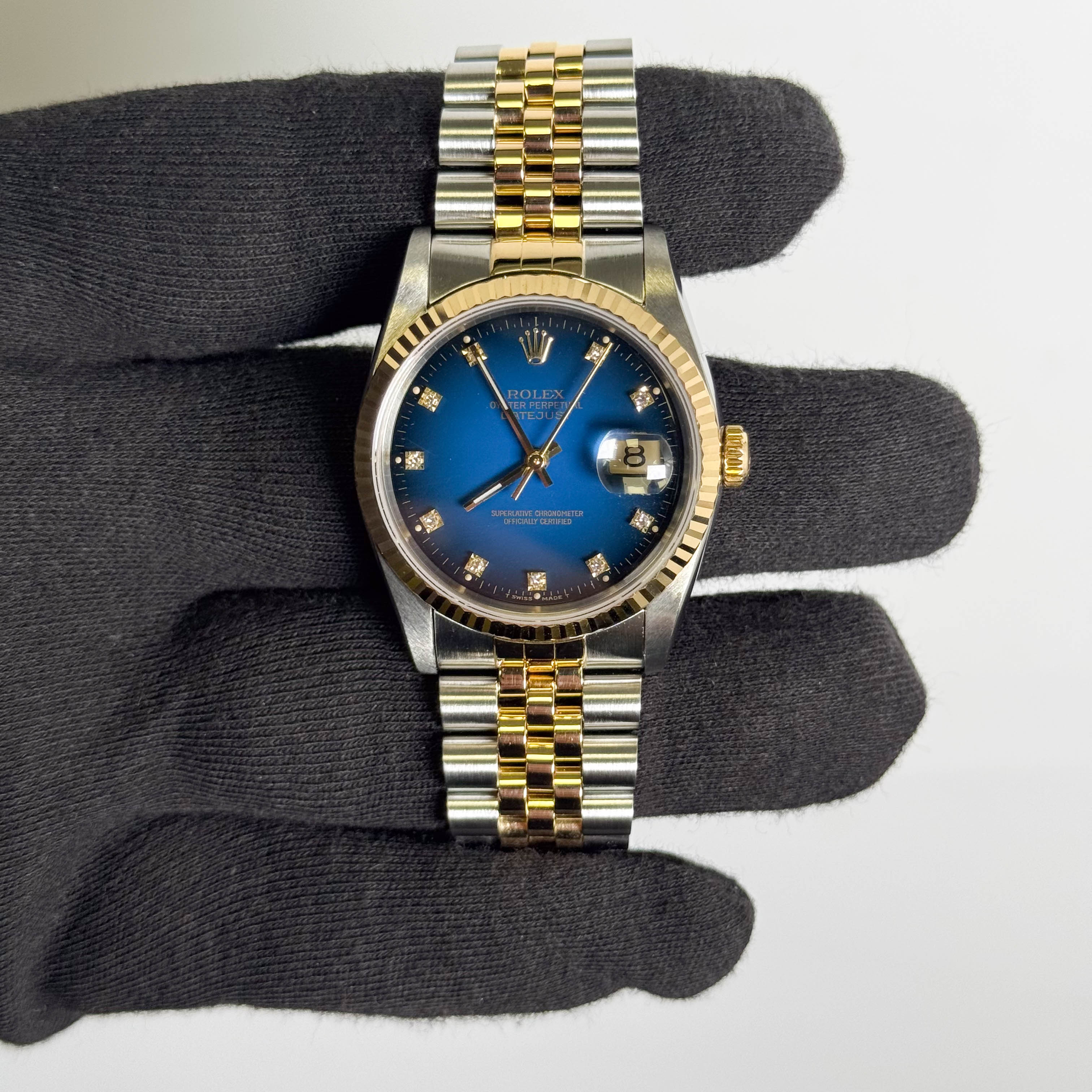 Rolex Datejust 36mm Blue Dial Watch Ref# 16233