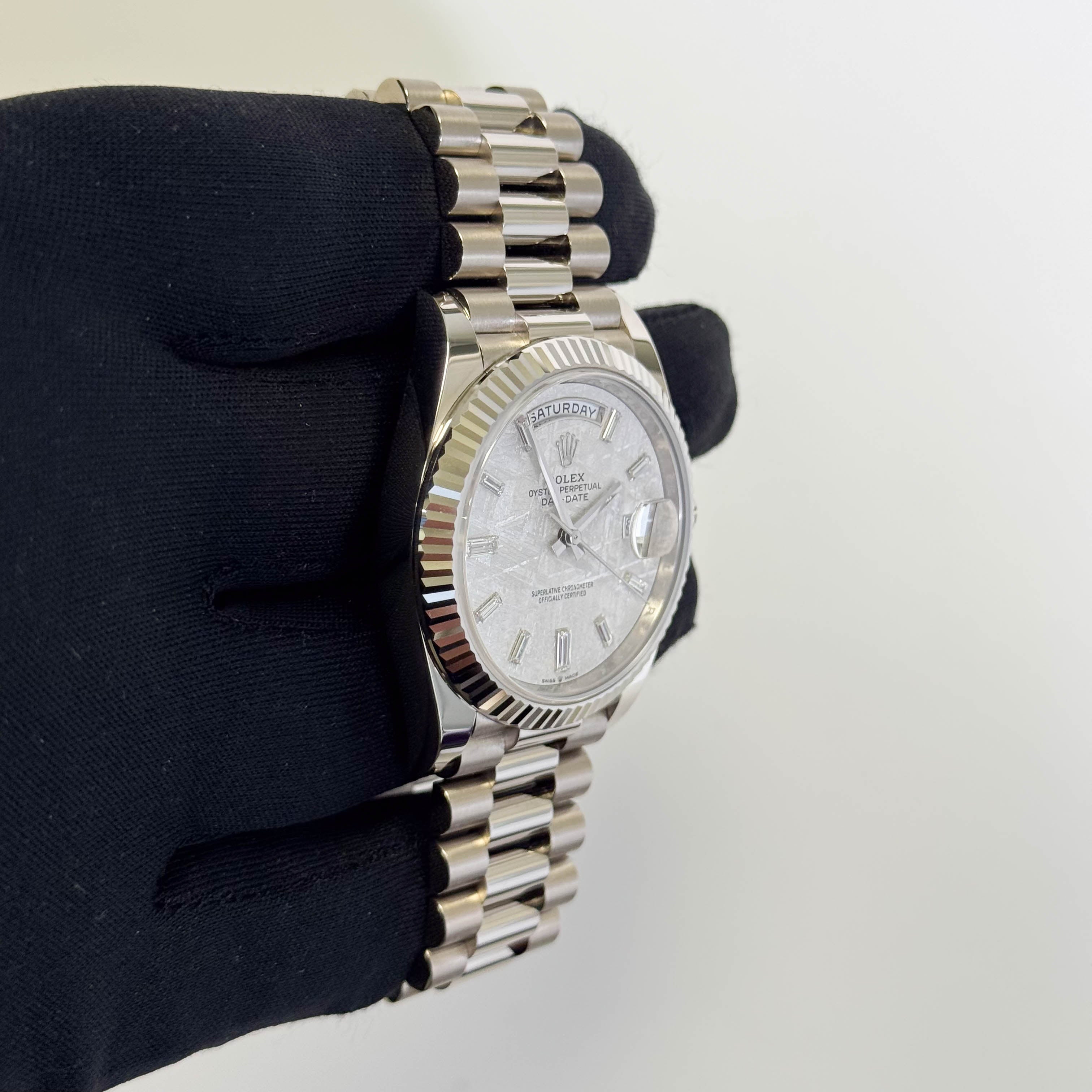 Rolex Day-Date 40mm Meteorite Dial Watch Ref# 228239 - Happy Jewelers Fine Jewelry Lifetime Warranty