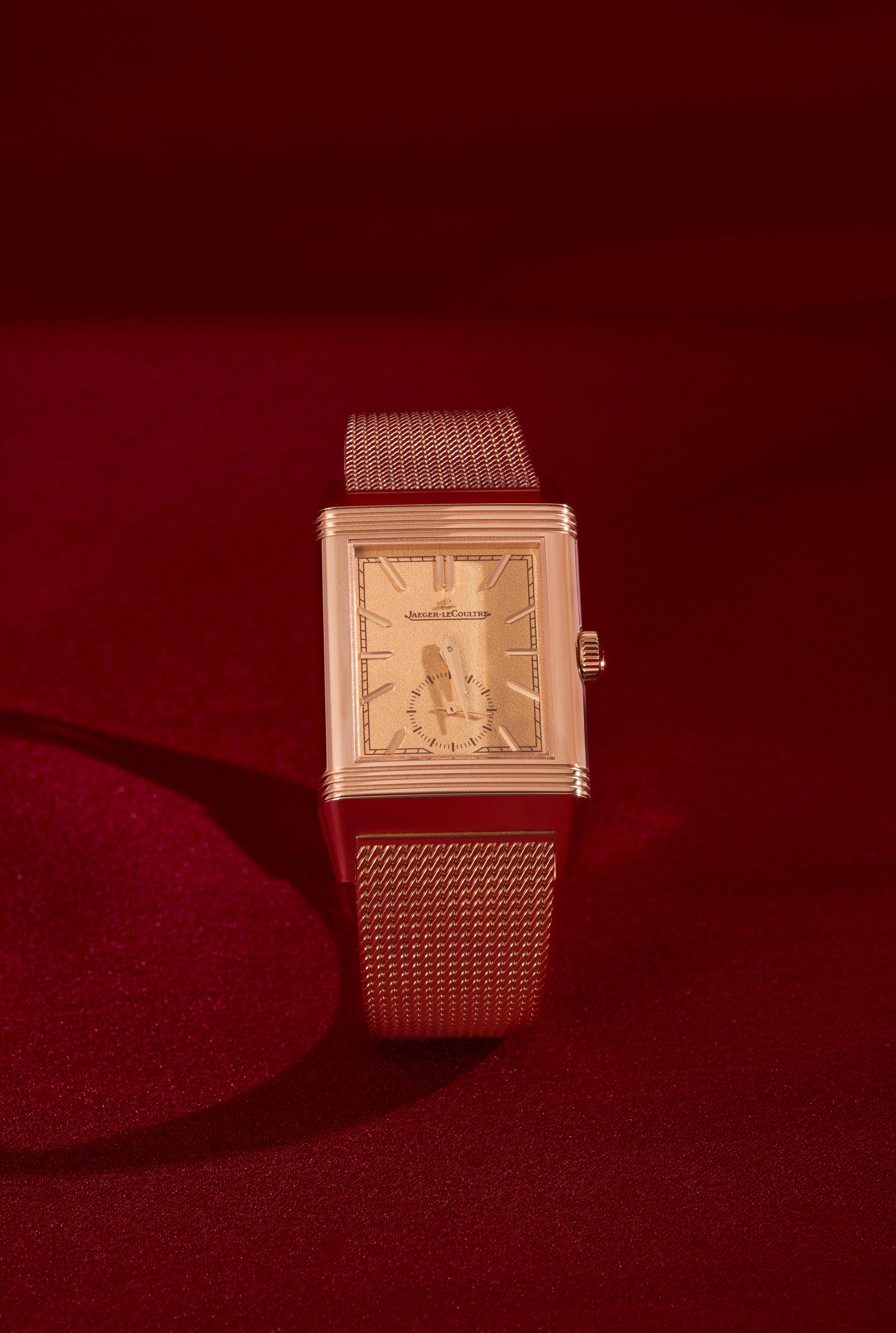Jaeger-LeCoultre Reverso 45.6mm x 27.4mm Gold Dial Watch Ref