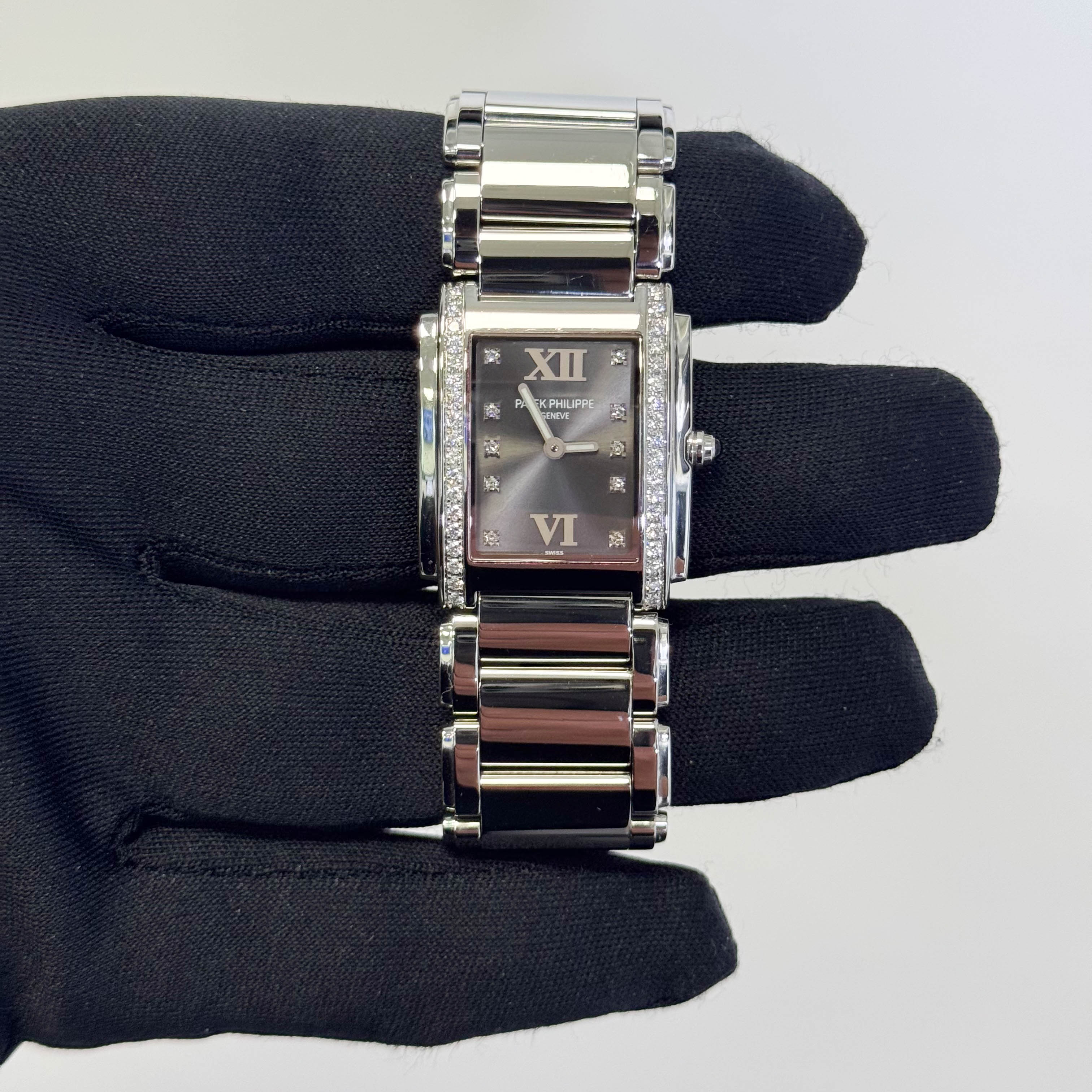 Patek Philippe Twenty-Four 25mm Grey Dial Watch Ref# 4910/10A-010 - Happy Jewelers Fine Jewelry Lifetime Warranty