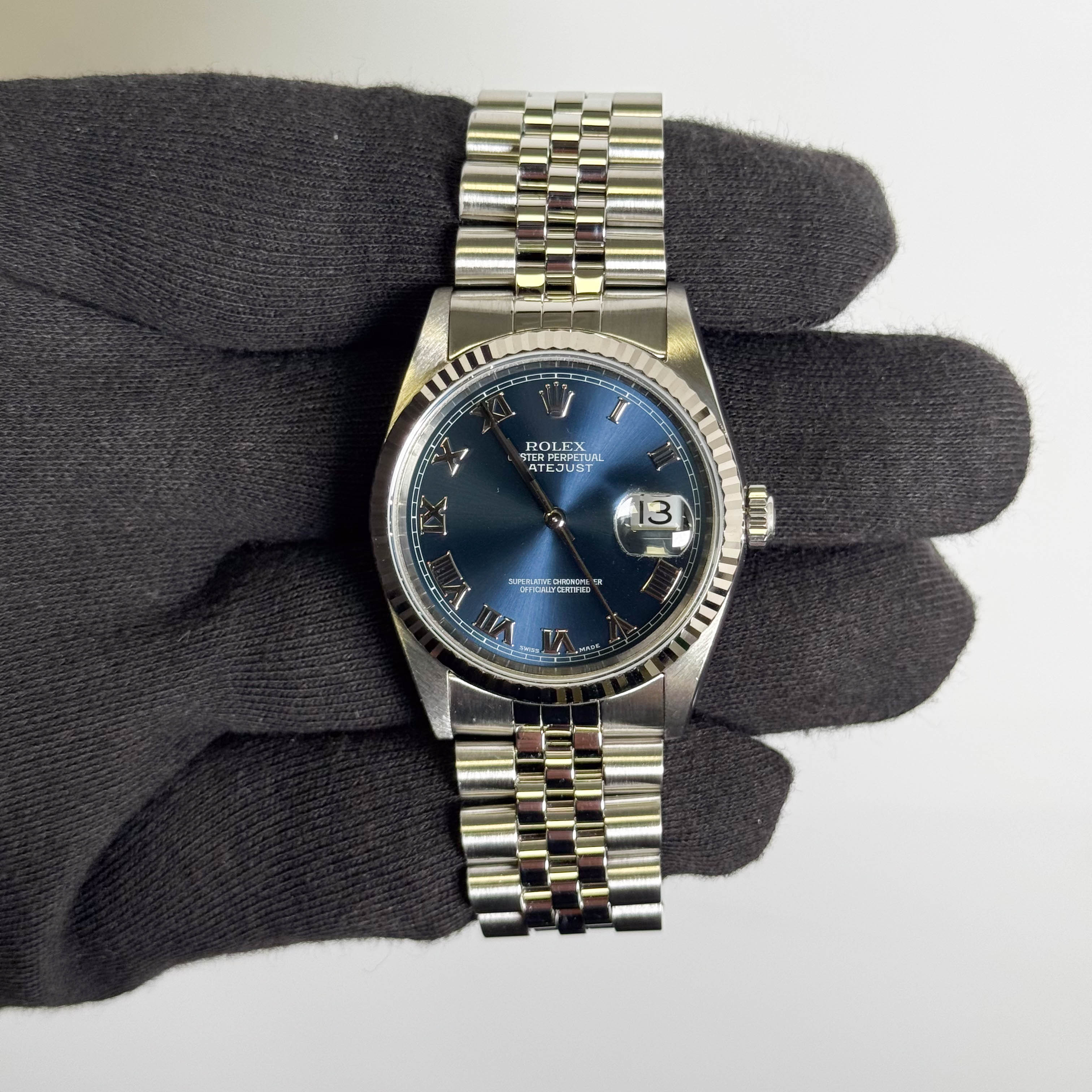 Rolex Datejust 36mm Blue Dial Watch Ref# 16234