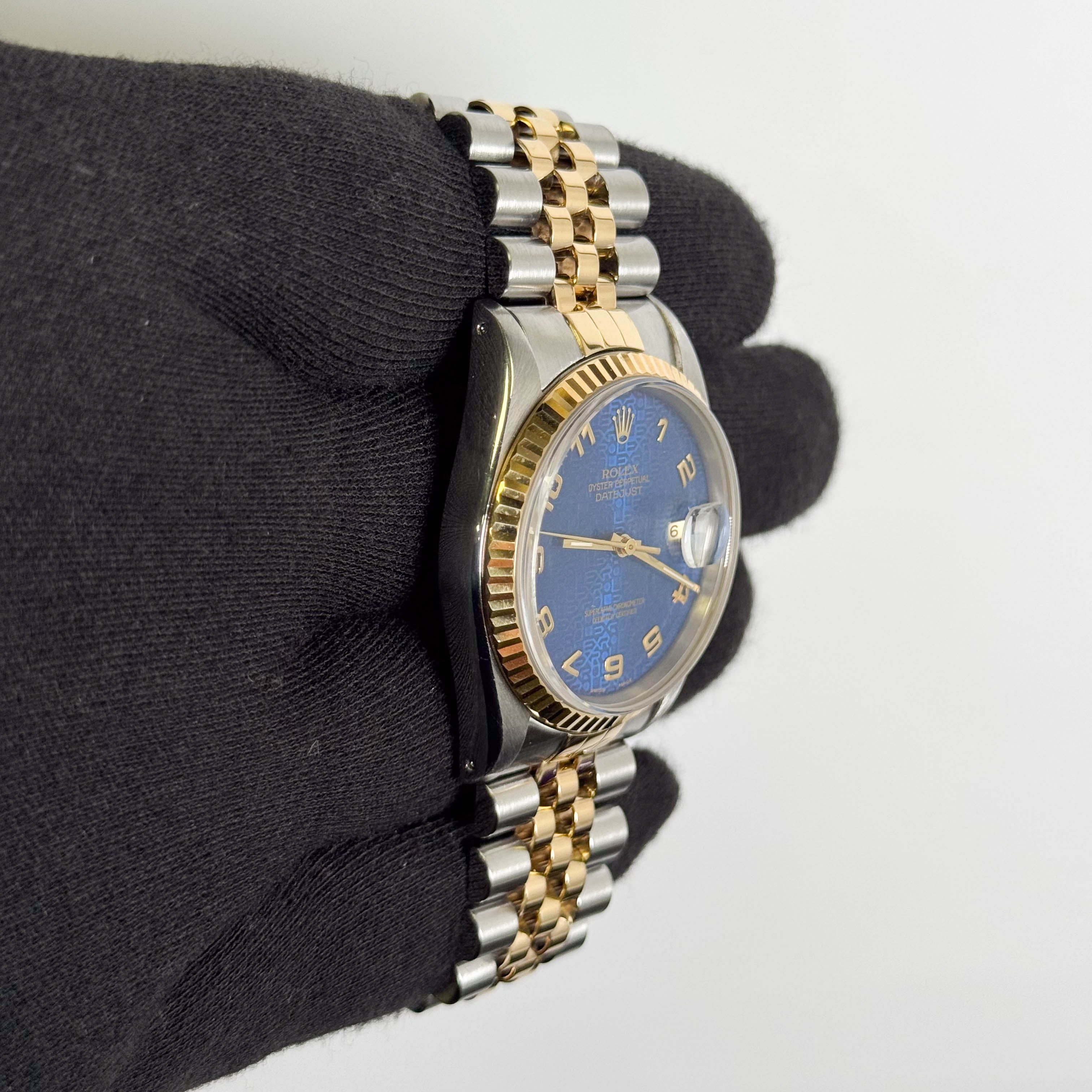 Rolex Datejust 36mm Blue Dial Watch Ref# 16233