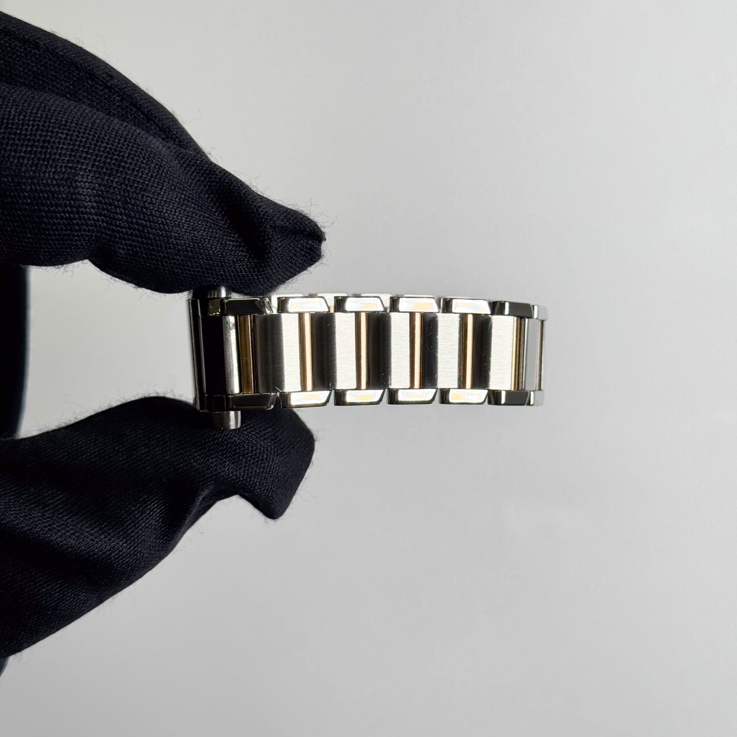 Cartier Tank Francaise 20mm Two Tone Stainless Steel Rose Gold Pink MOP Dial Watch Ref# W51027Q4 - Happy Jewelers Fine Jewelry Lifetime Warranty
