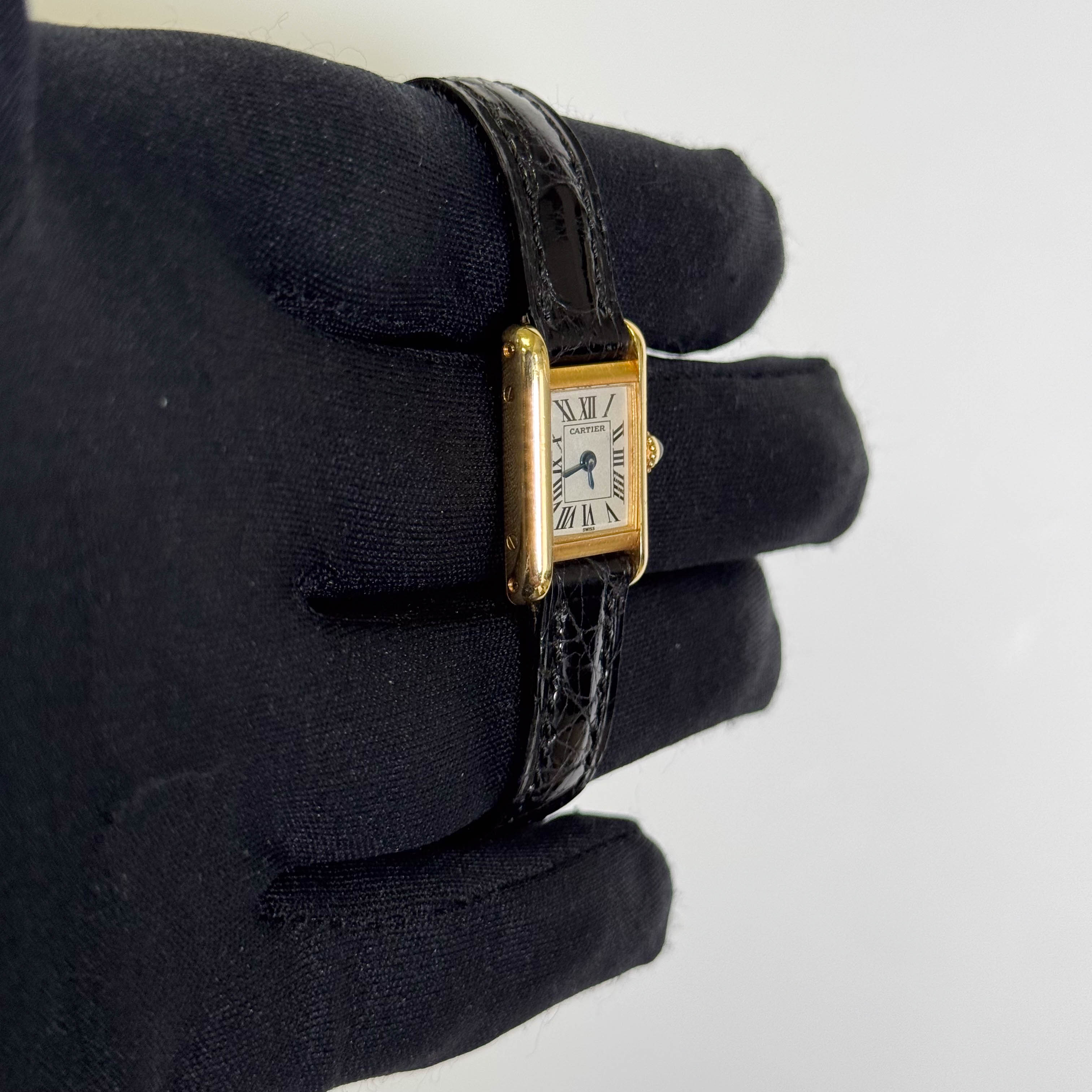 Cartier Mini Tank 15mm White Dial Watch Ref# W1501856