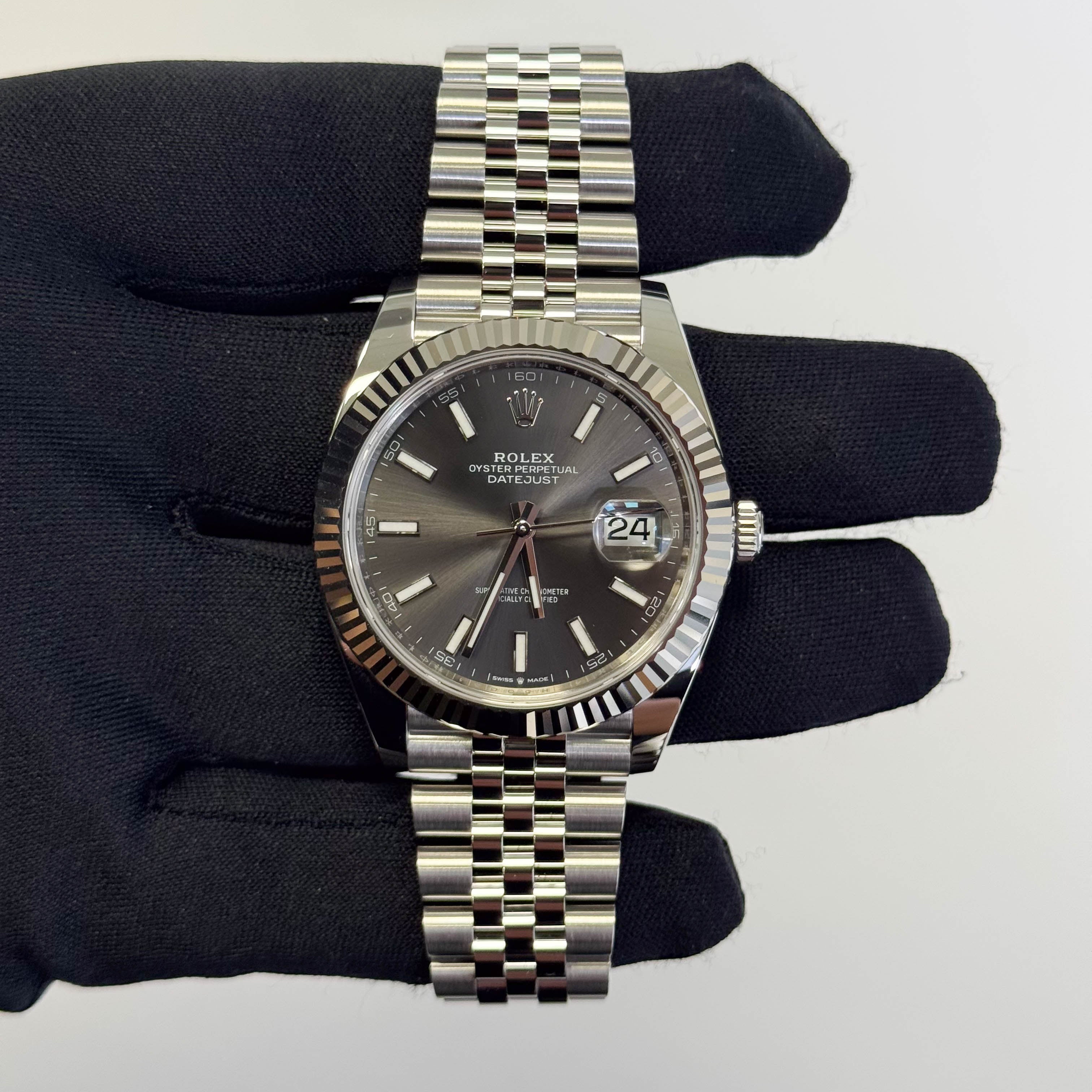 Rolex Datejust 41mm Rhodium Dial Watch Ref# 126334 - Happy Jewelers Fine Jewelry Lifetime Warranty