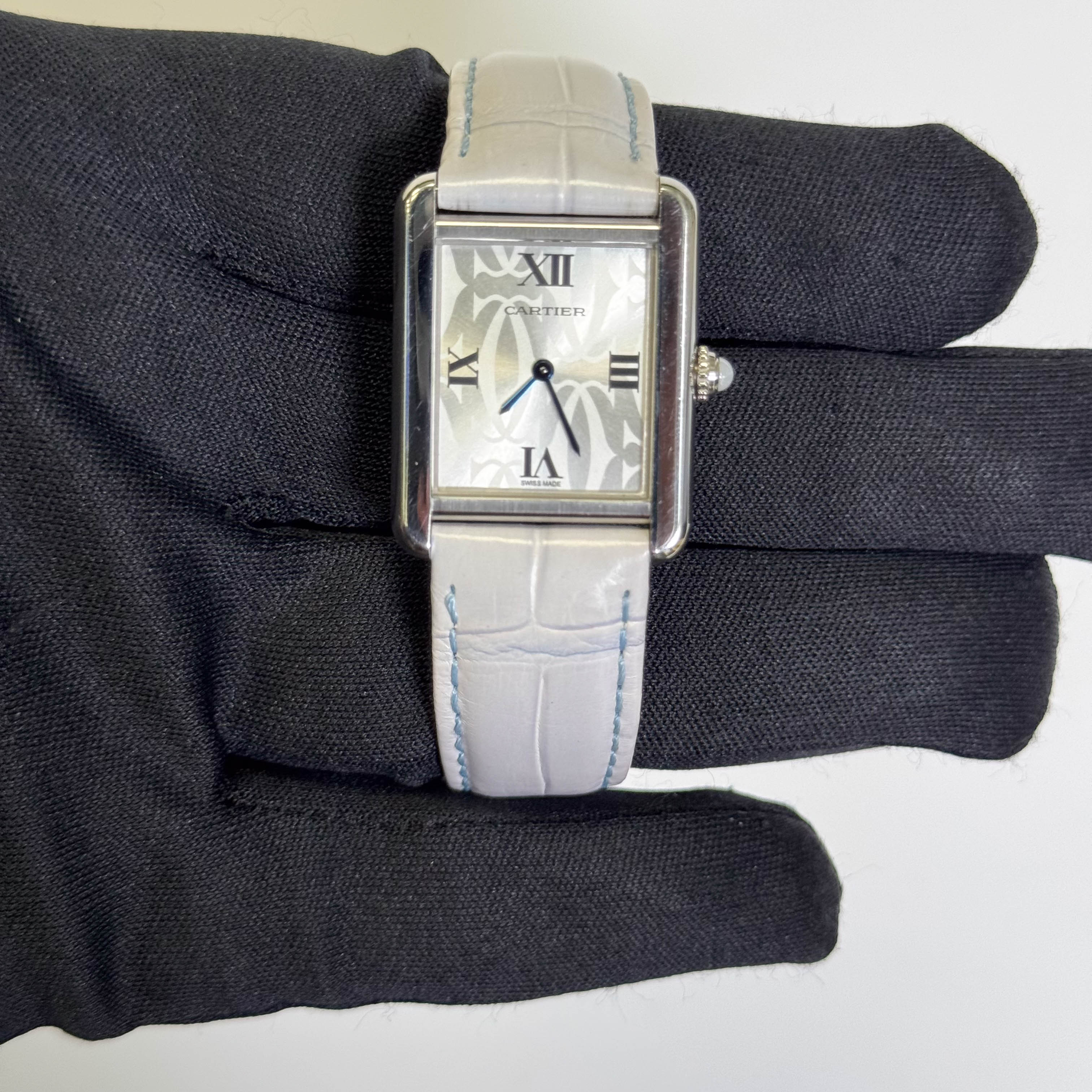 Cartier Tank Solo 24mm Silver Dial Watch Ref# W1019555