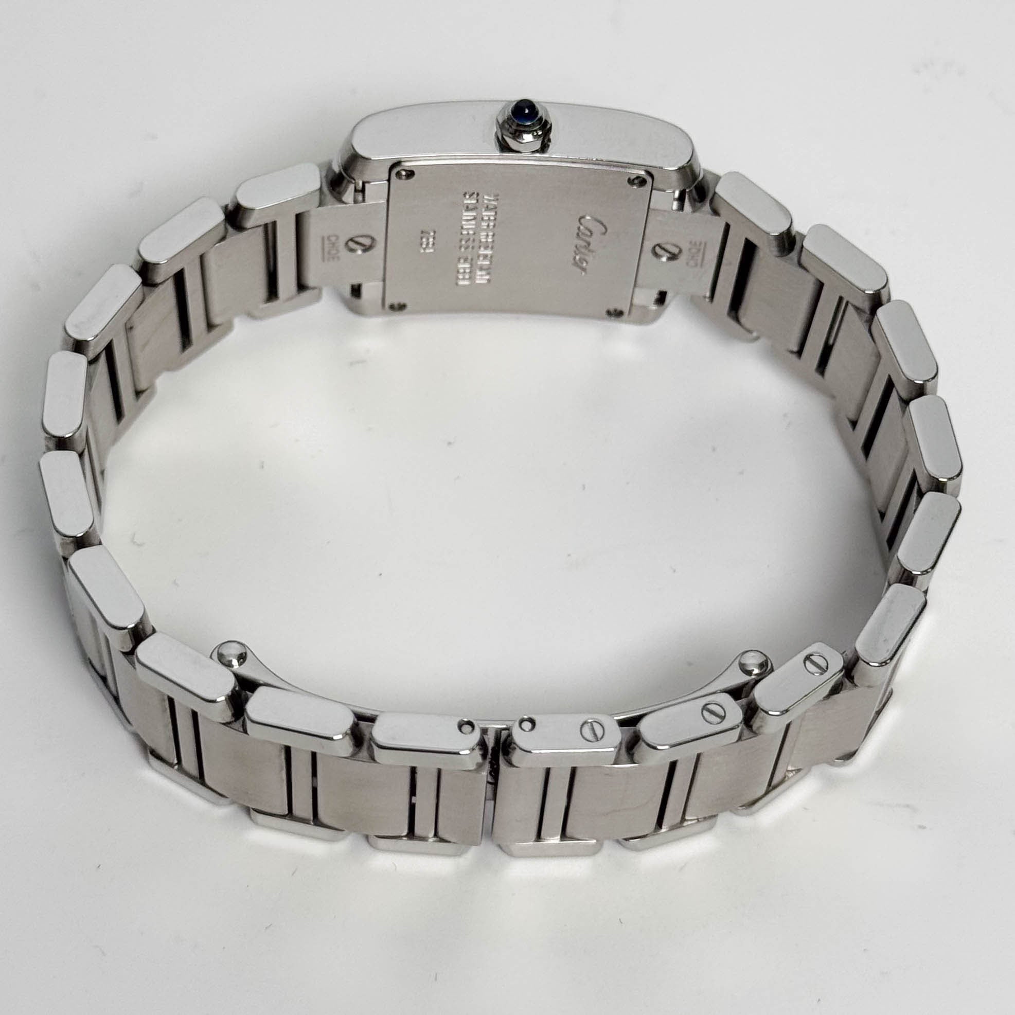 Cartier Tank Stainless Steel 20mm Ivory Dial Watch Ref# W51008Q3 - Happy Jewelers Fine Jewelry Lifetime Warranty