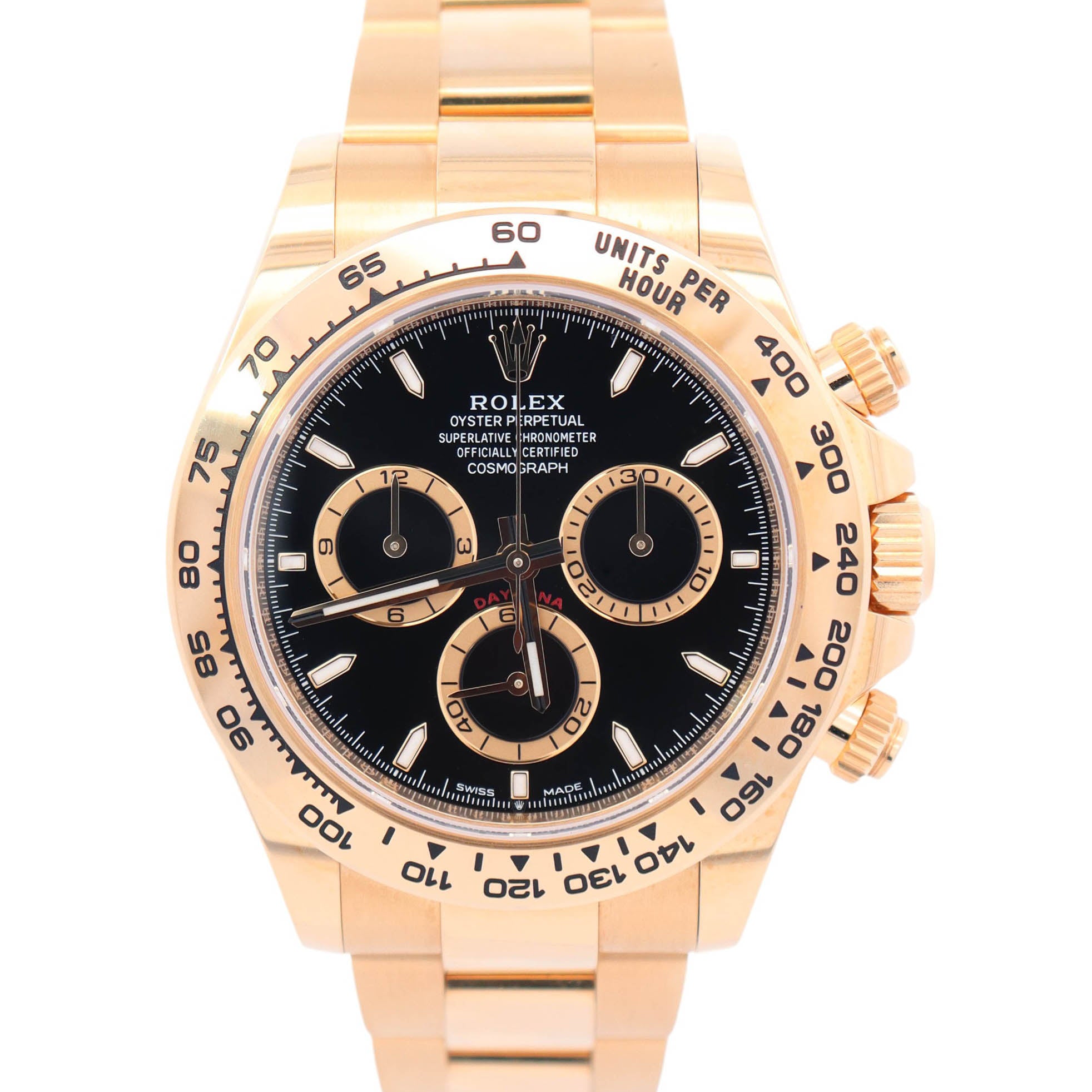 Rolex Daytona 40mm Yellow Gold Black Dial Watch Ref# 126508 - Happy Jewelers Fine Jewelry Lifetime Warranty